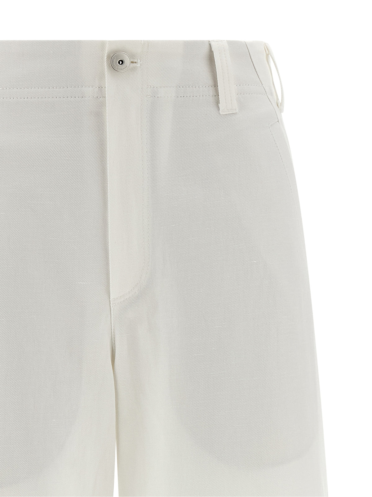 Brunello Cucinelli White Cotton Chino Pants