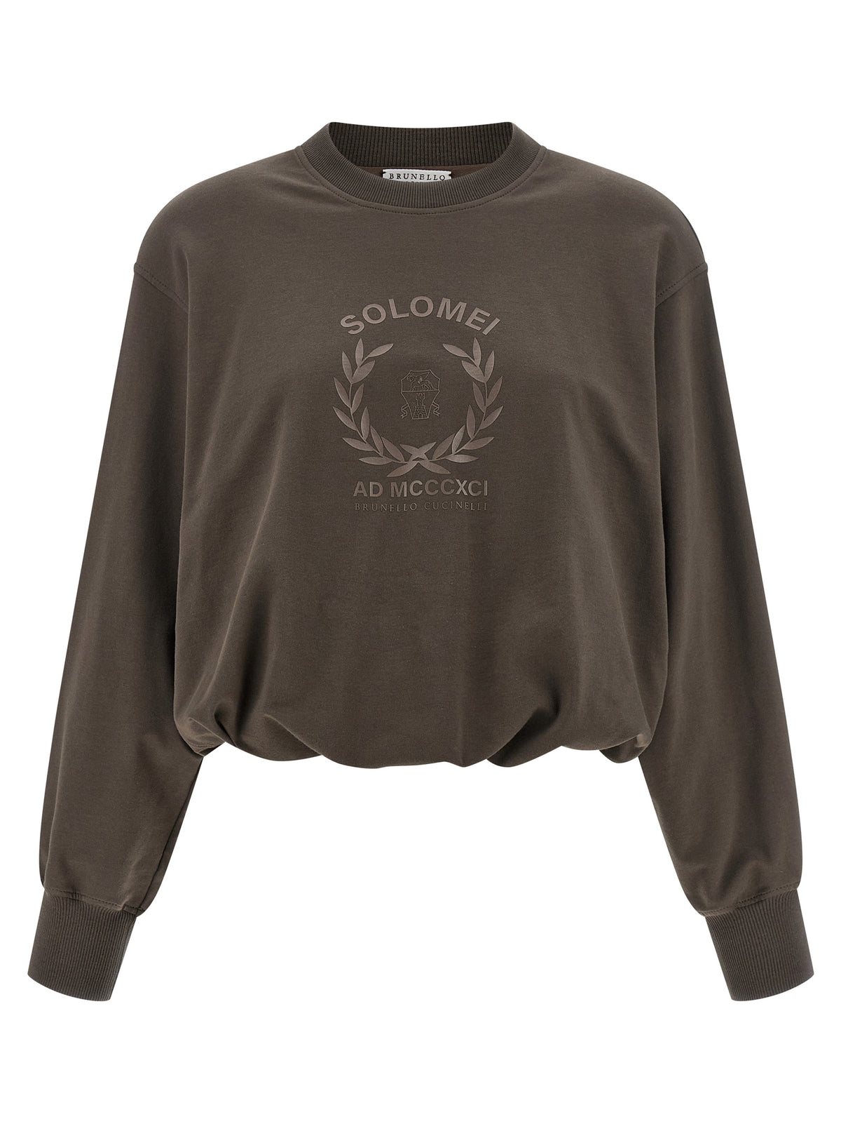 Brunello Cucinelli Brown Cotton Sweatshirt