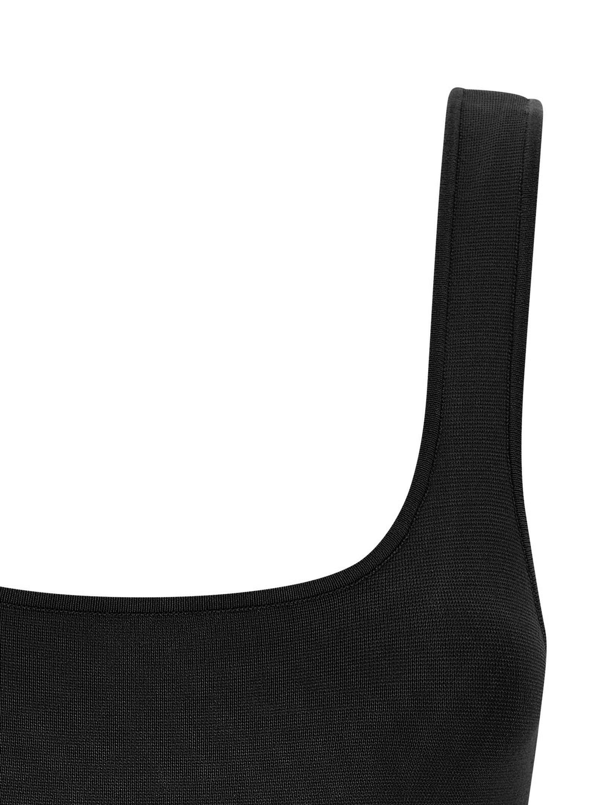 Entire Studios Black Viscose Sleeveles T-Shirt