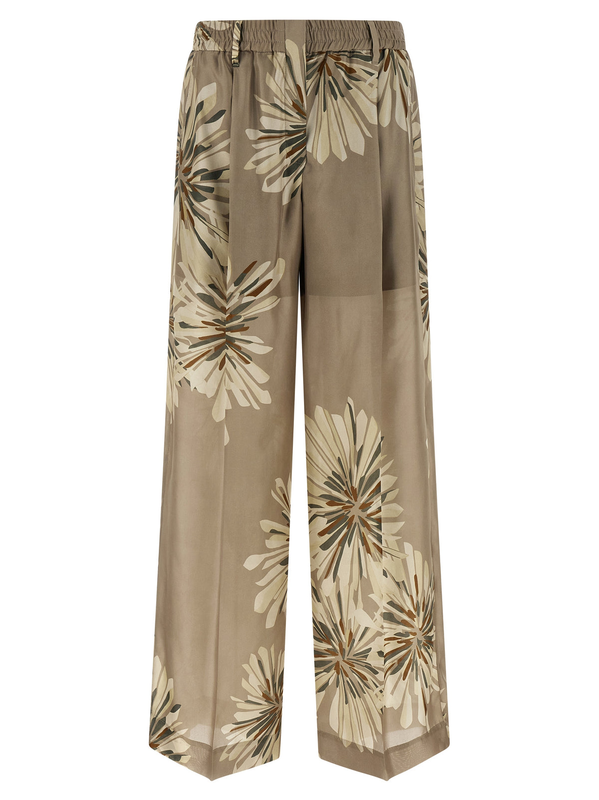 Brunello Cucinelli Bicolor Silk Casual Pants