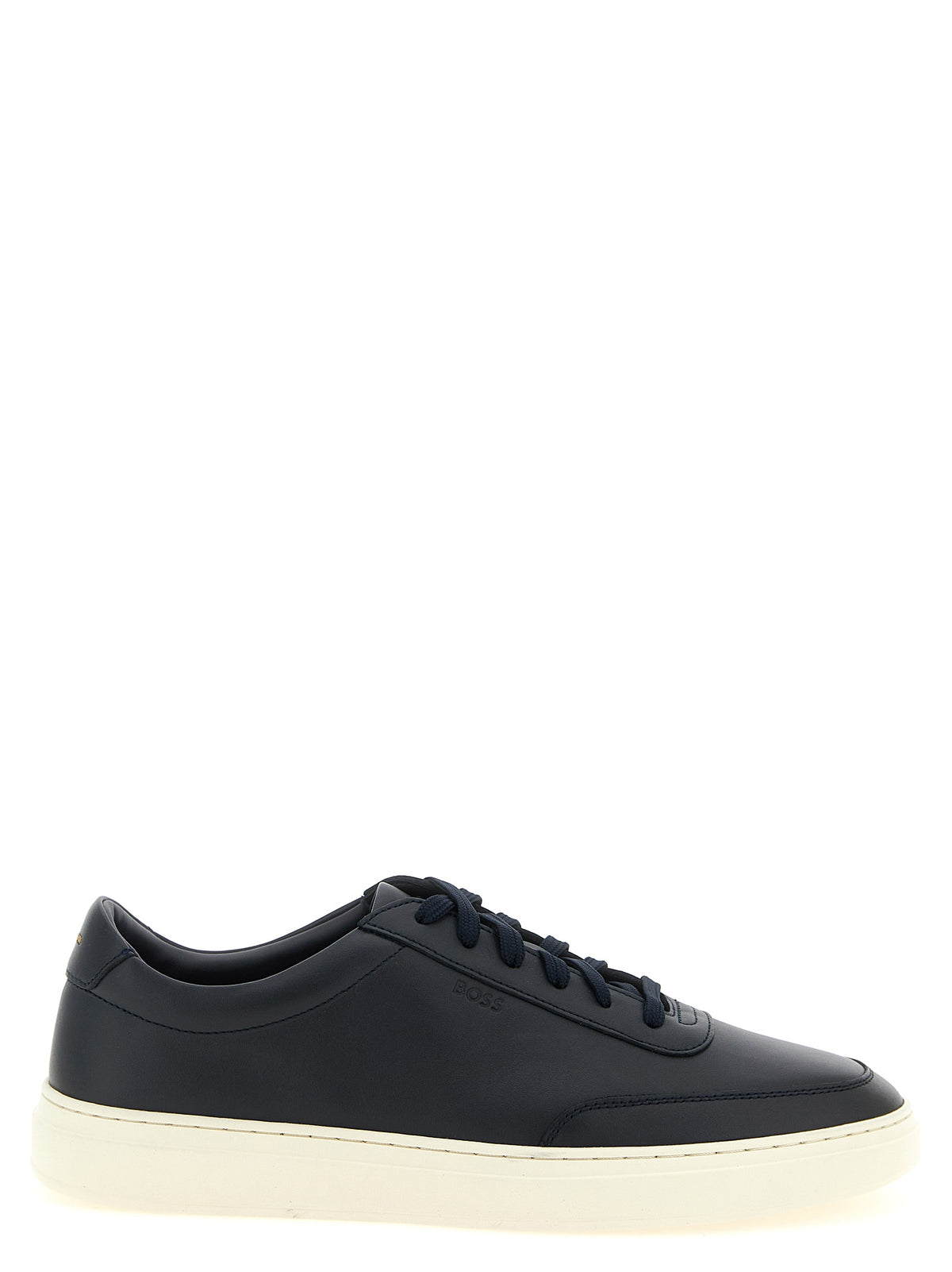 Hugo Boss Blue Cowhide Low Top Sneakers