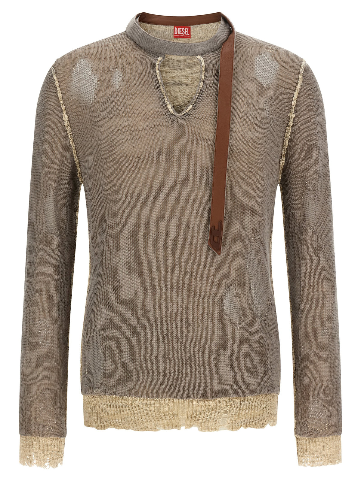 Diesel Gray Cotton Cardigan