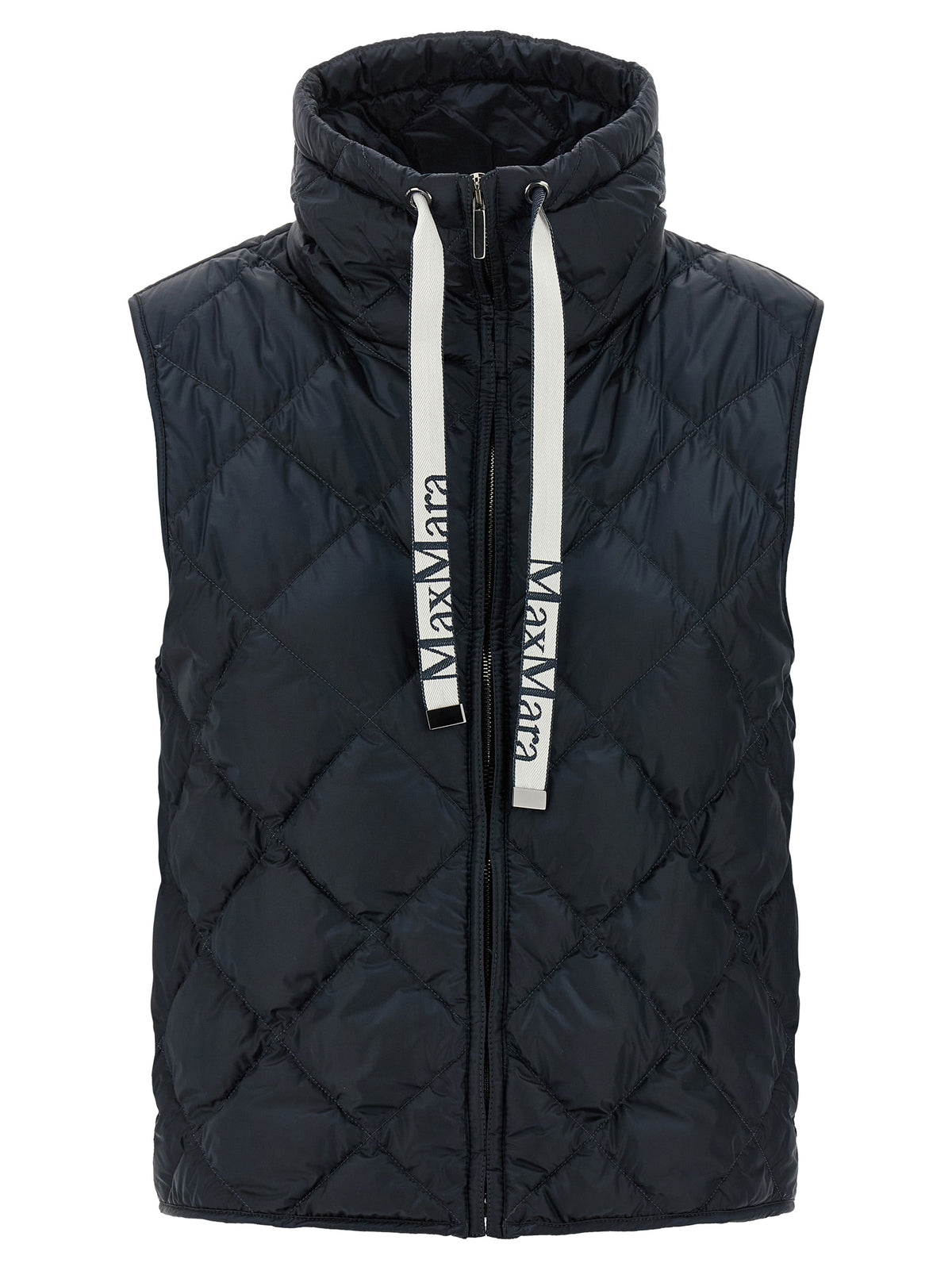 Max Mara Blue Polyamide Sleeveless Jacket