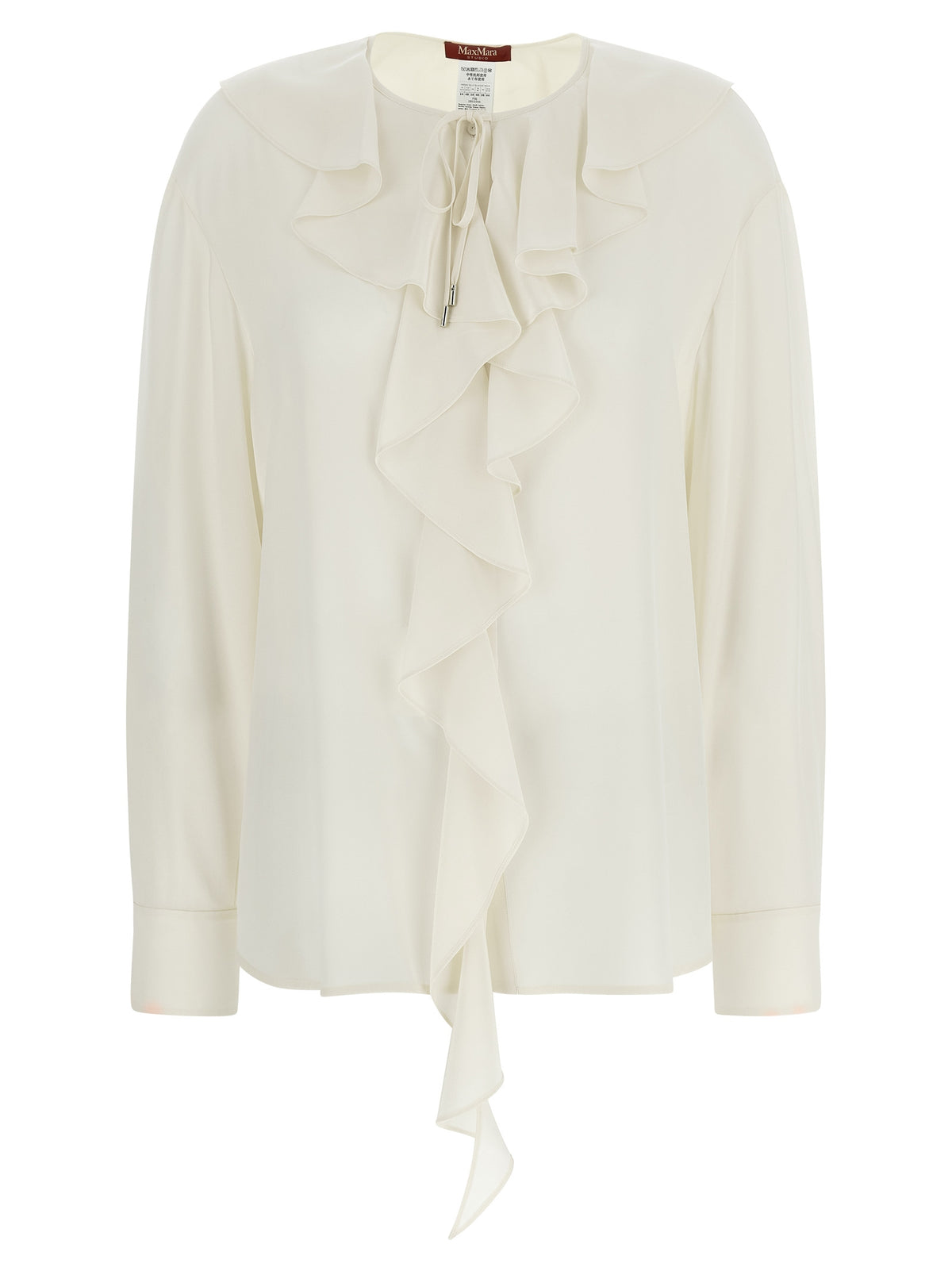 Max Mara White Silk Blouse