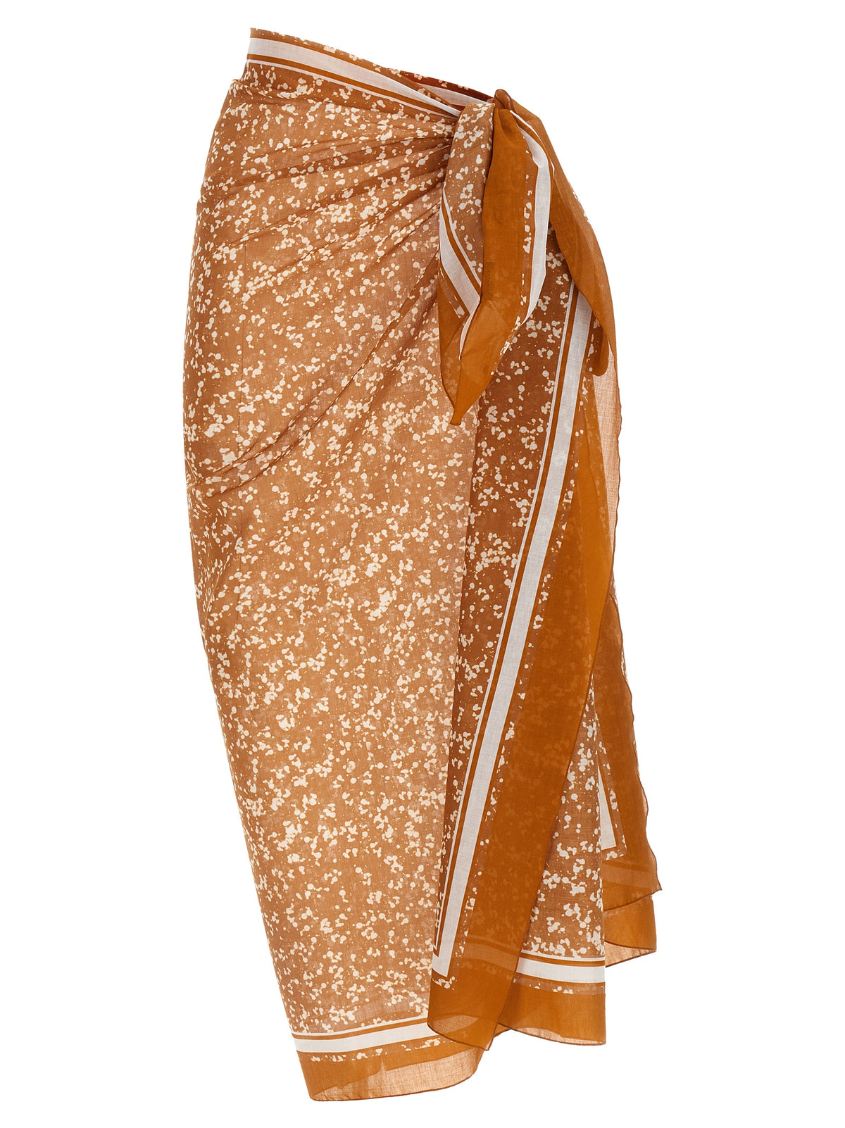 Kiton Brown Cotton Skirt