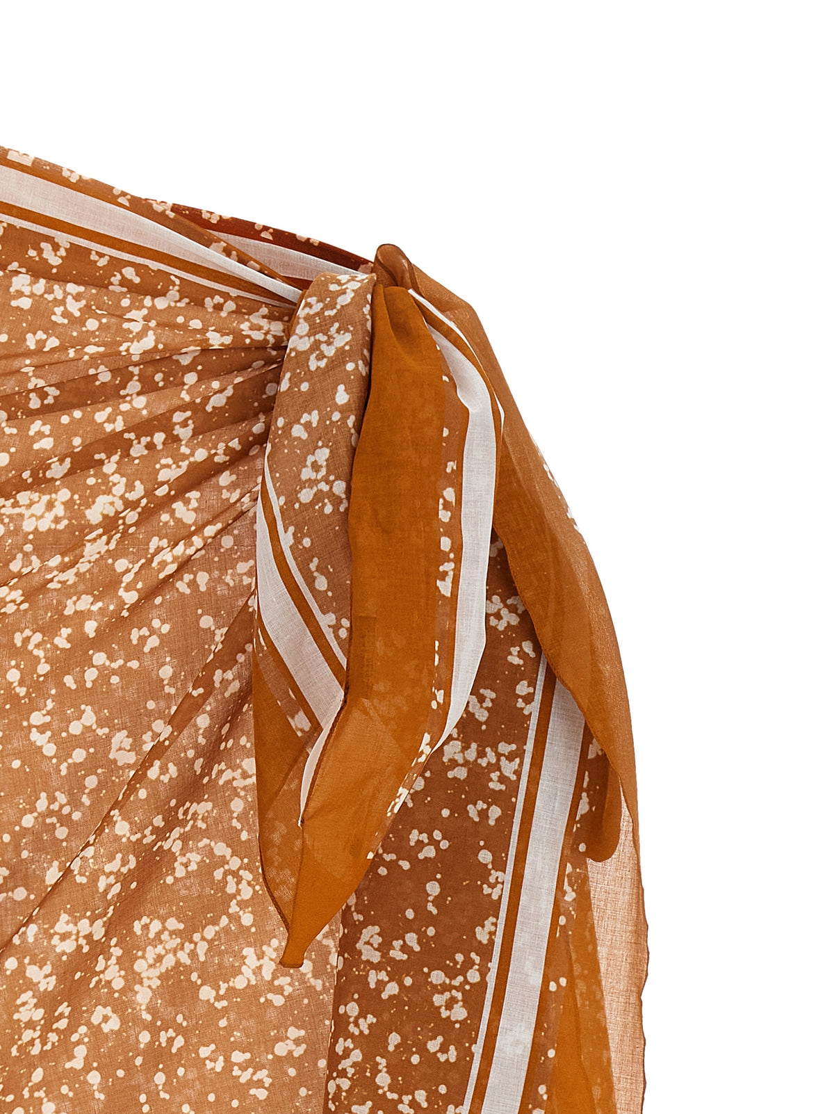 Kiton Brown Cotton Skirt
