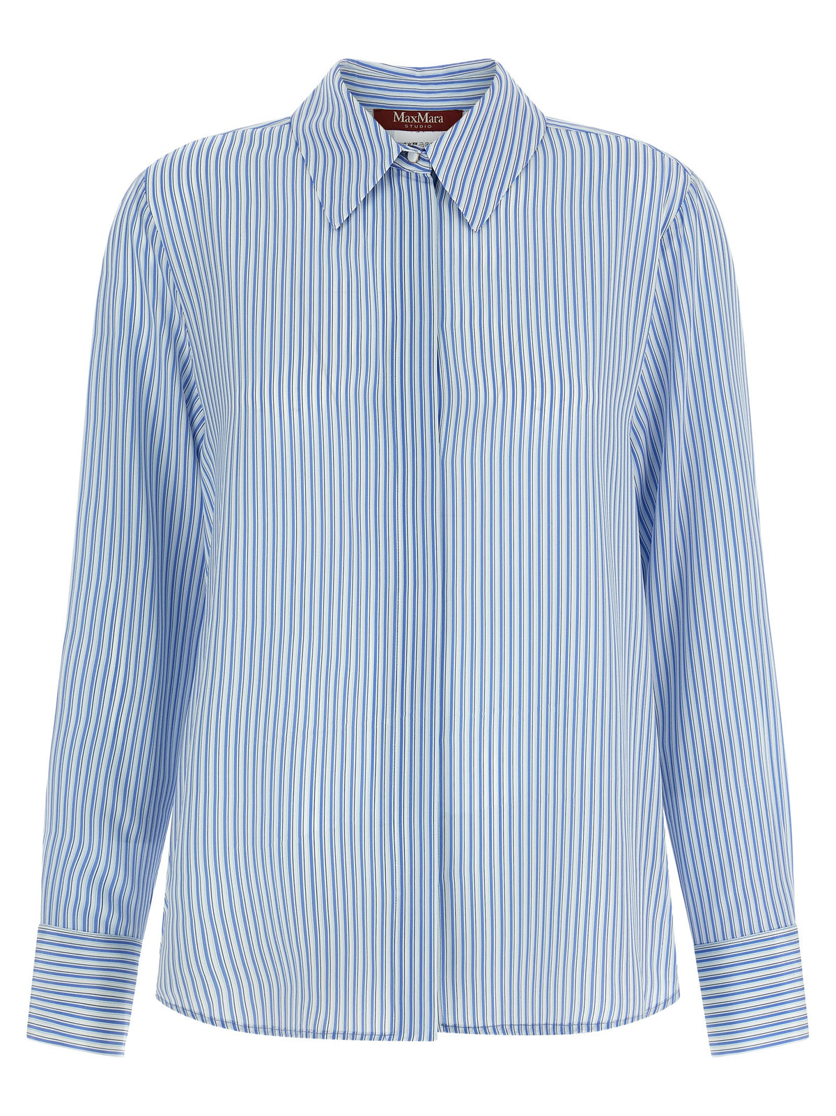 Max Mara Blue Silk Blouse