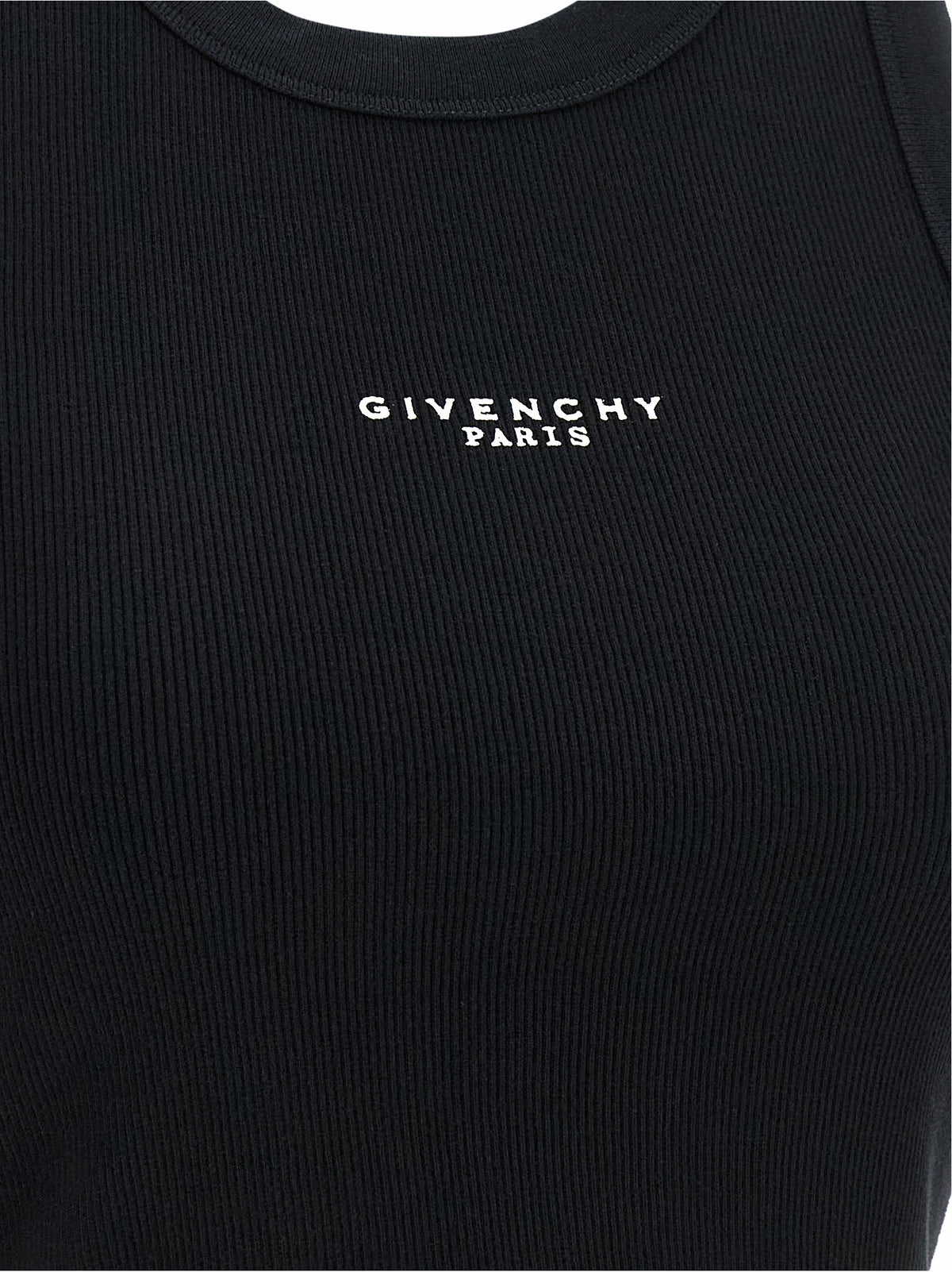 Givenchy Black Cotton Sleeveles T-Shirt