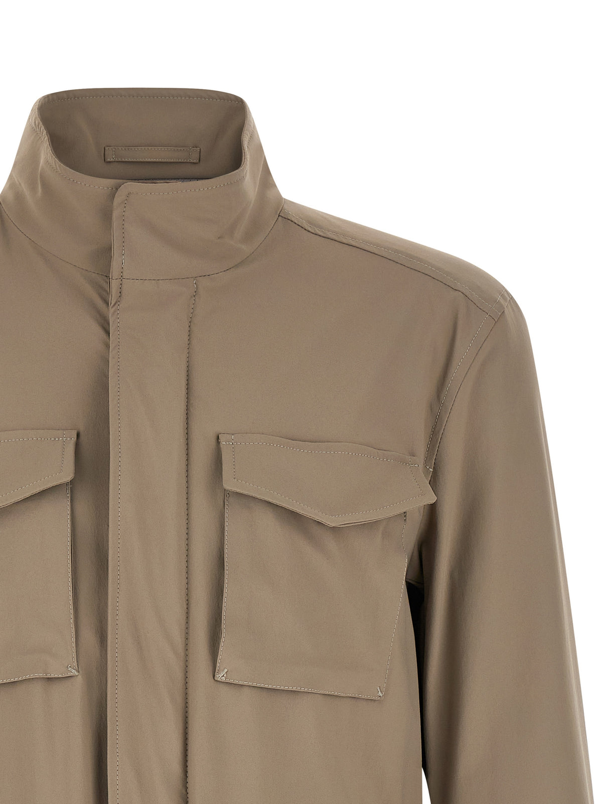 Herno Beige Polyamide Full-Length Jacket