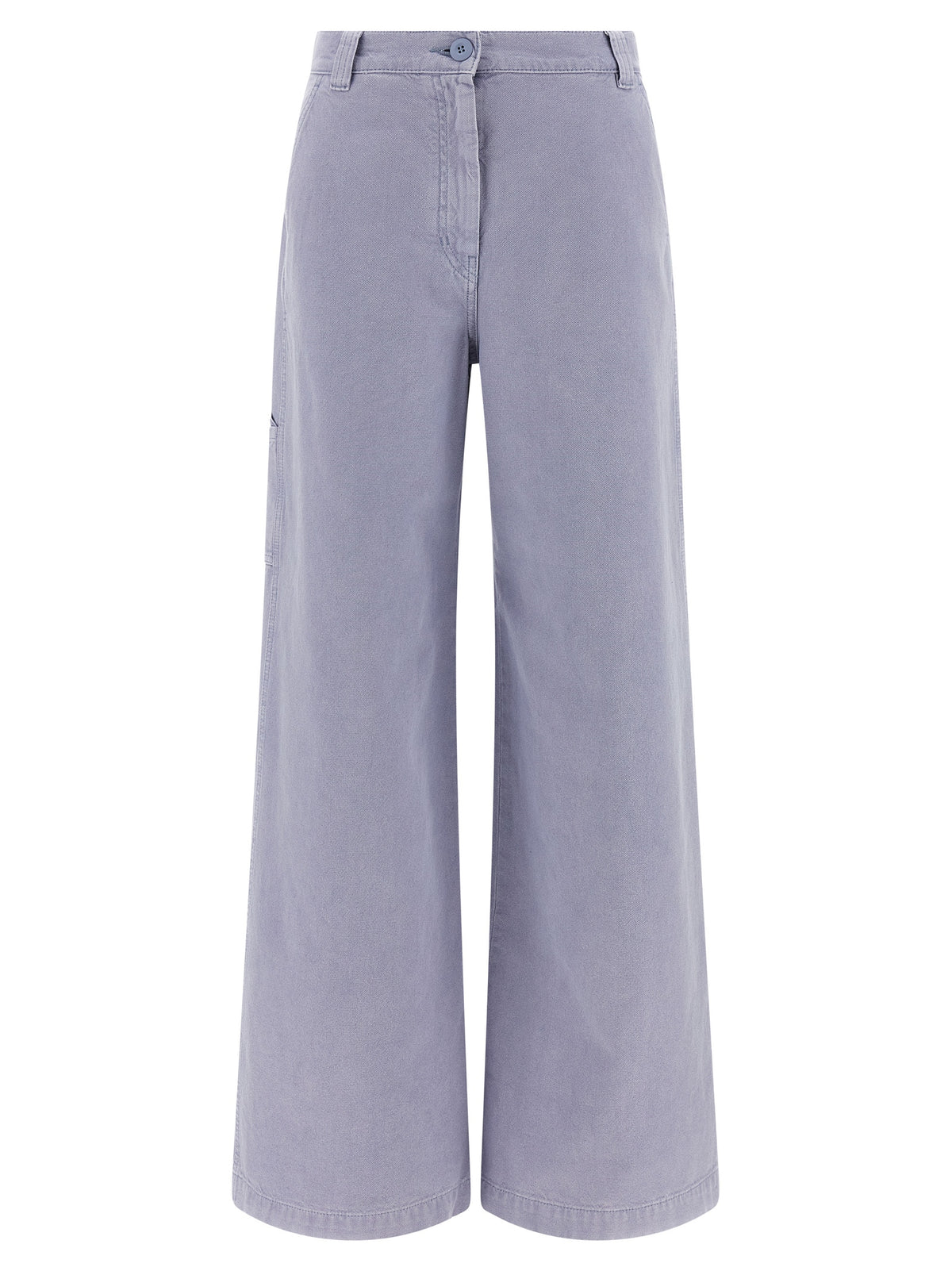 Max Mara Purple Cotton Casual Pants