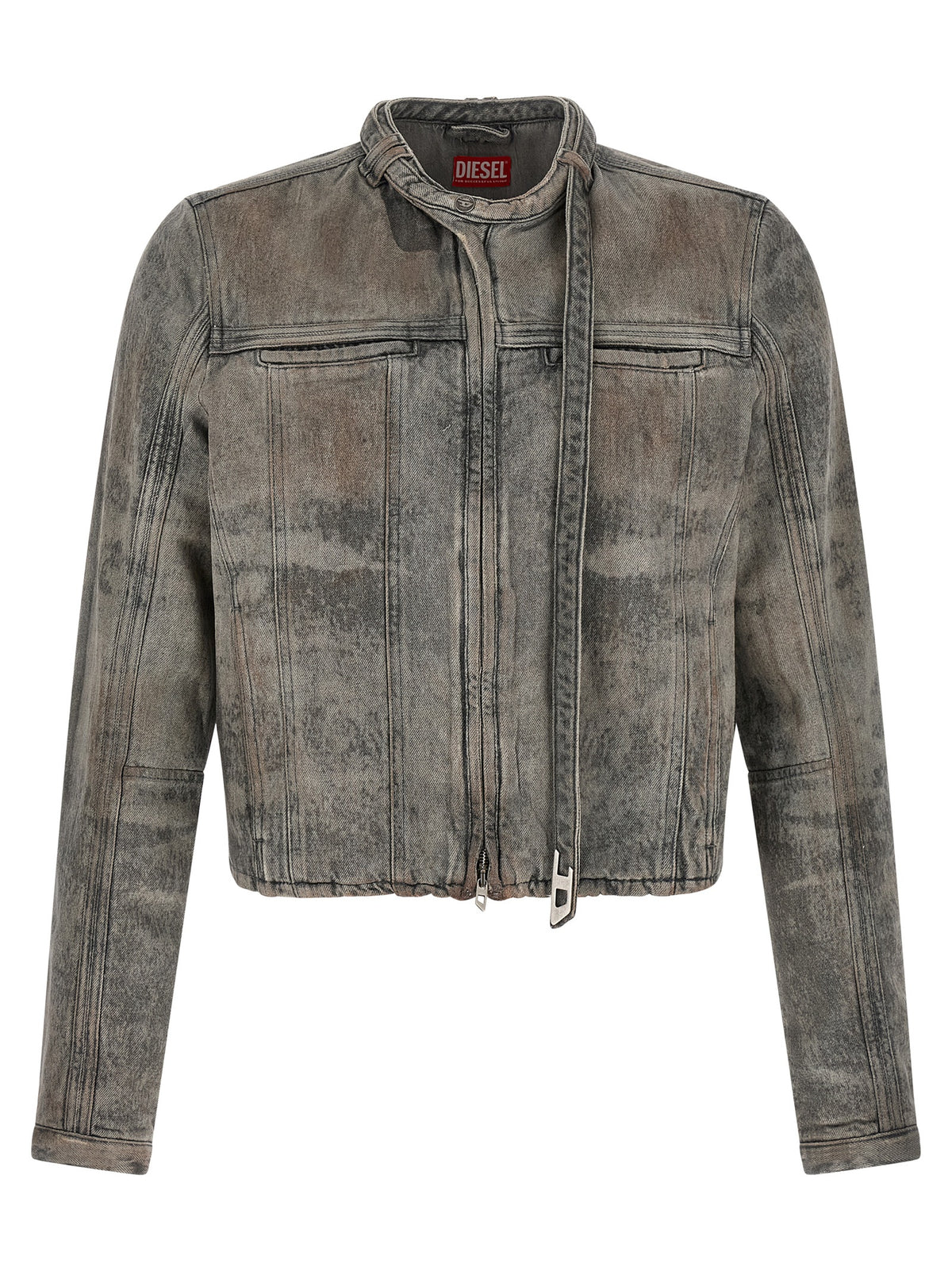 Diesel Gray Cotton Denim Jacket