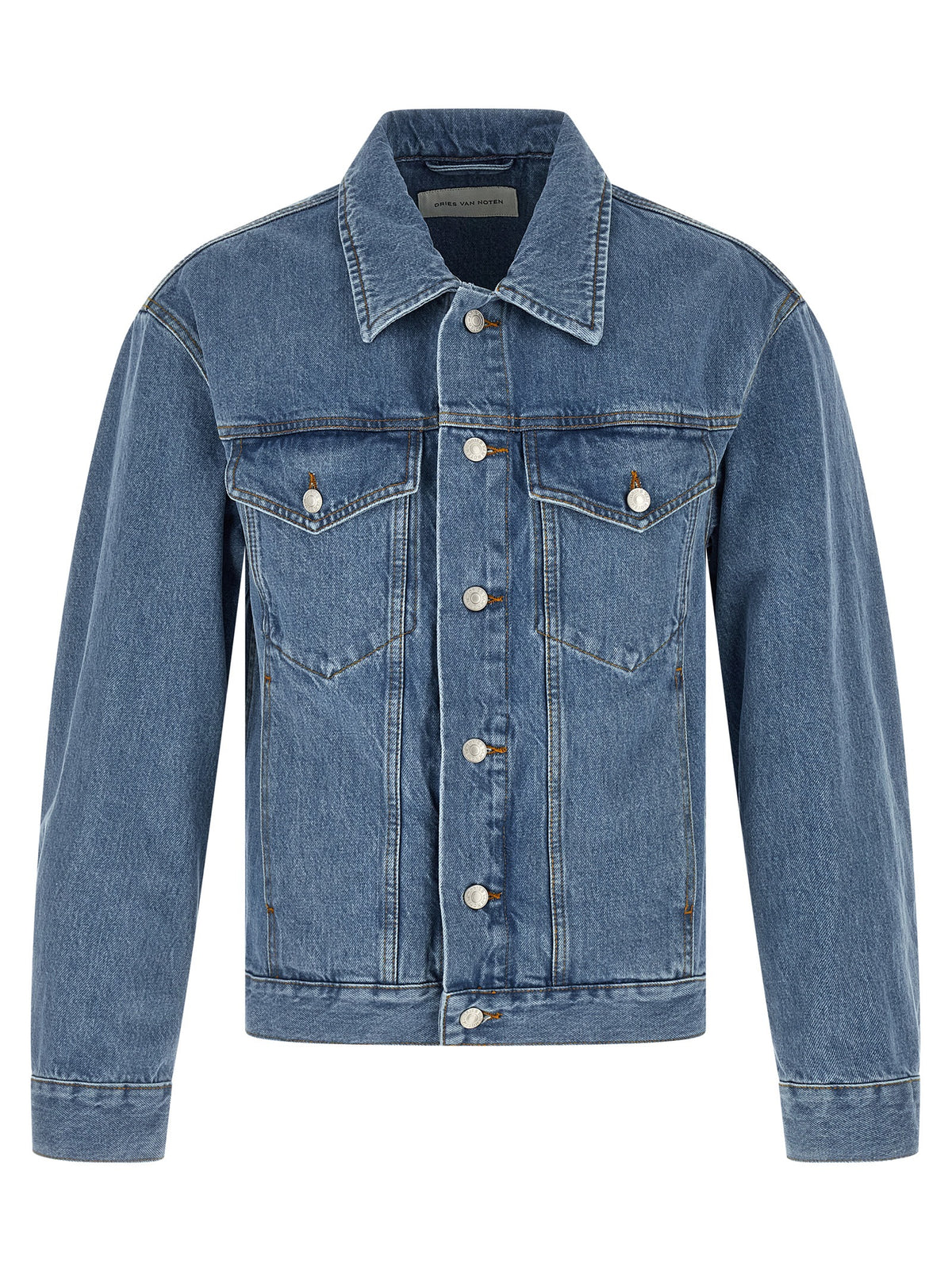 Dries Van Noten Blue Cotton Denim Jacket
