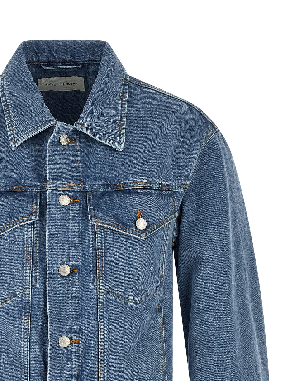 Dries Van Noten Blue Cotton Denim Jacket