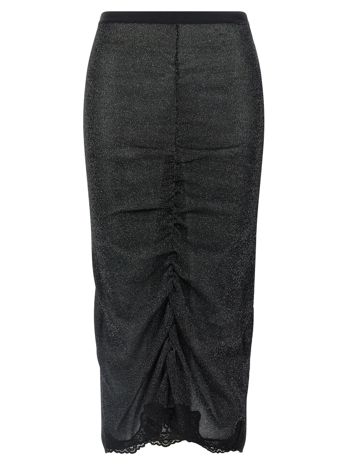 Valentino Garavani Black Viscose Midi Skirt