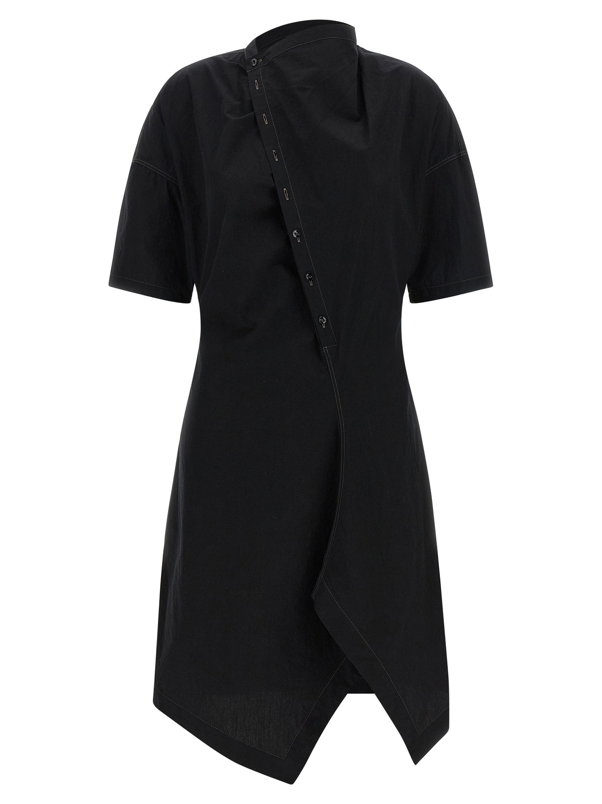 Lemaire Black Cotton Midi Dress