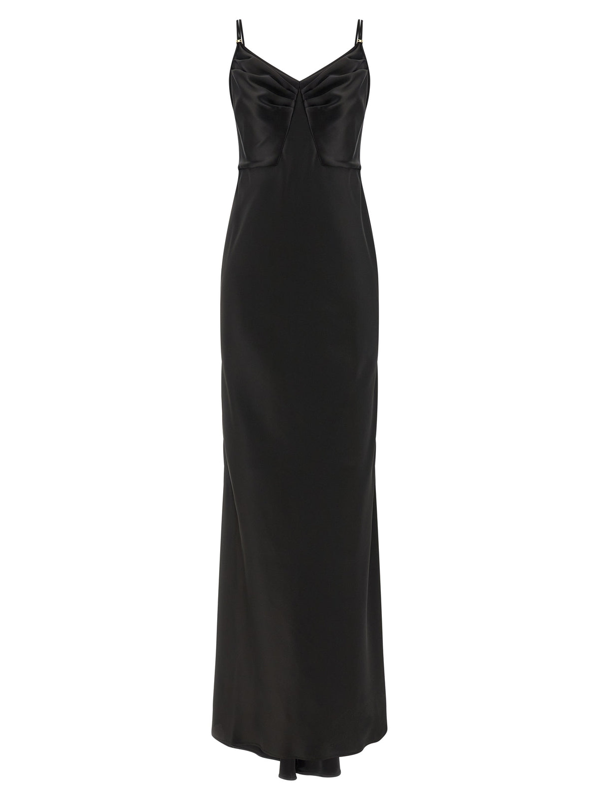 Elisabetta Franchi Black Polyester Long Dress