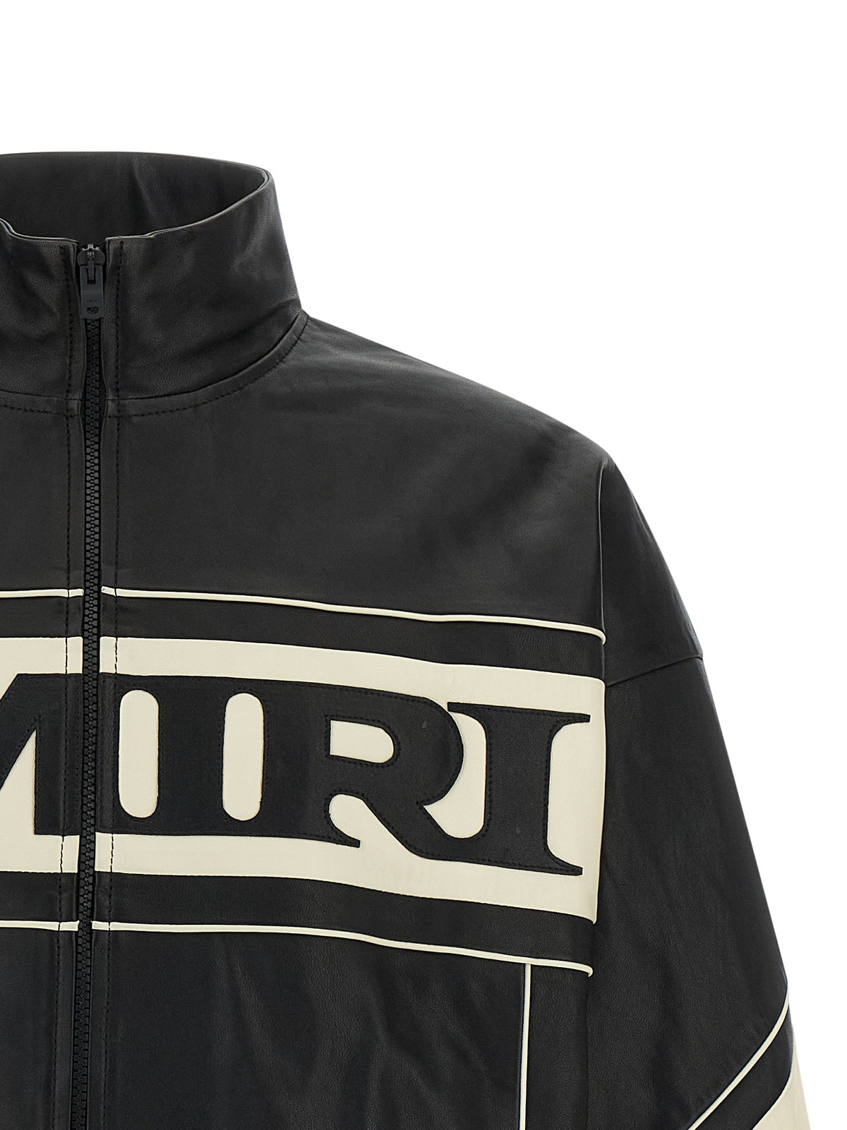 Amiri Bicolor Lamb Leather Leather Jacket