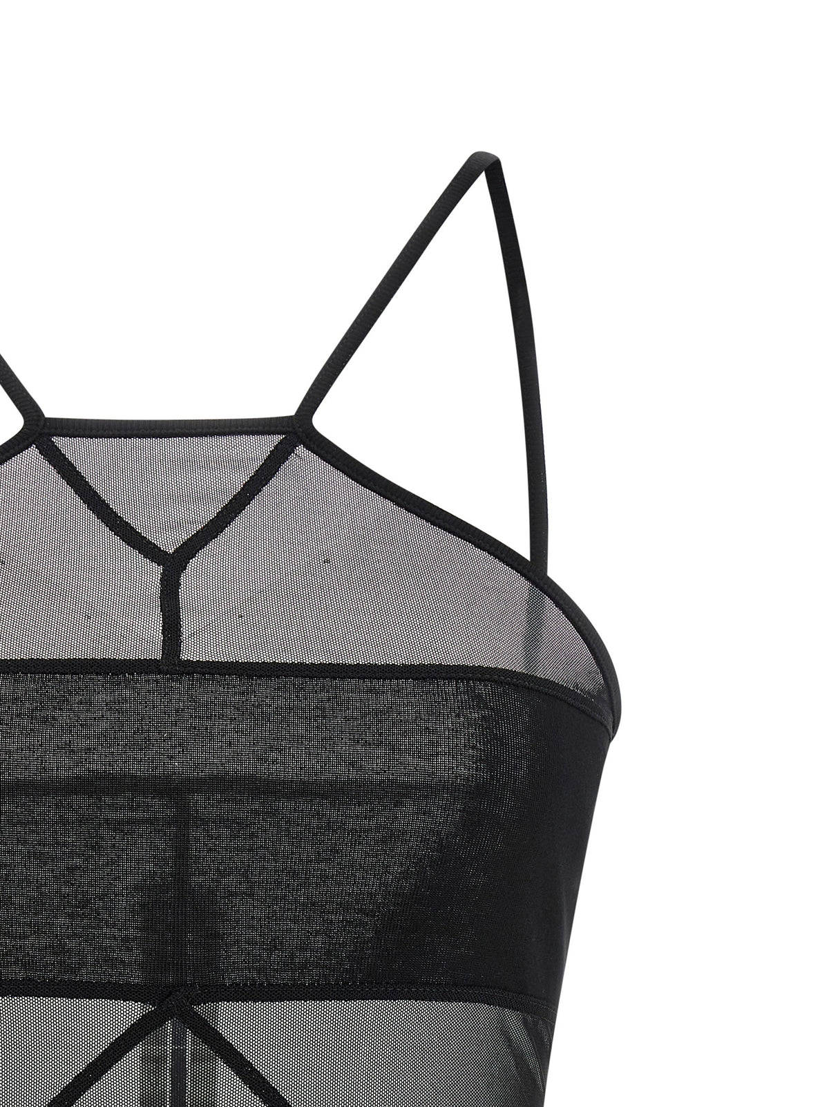 Rick Owens Black Nylon Sleeveles T-Shirt