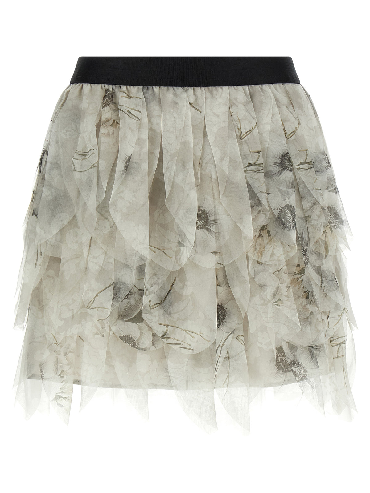Max Mara Gray Silk Long Skirt