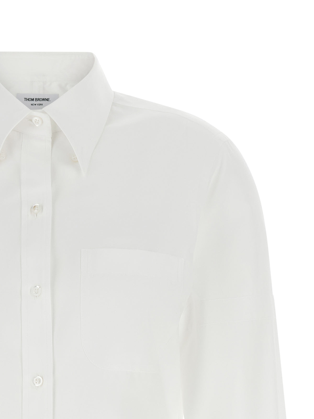 Thom Browne White Cotton Blouse