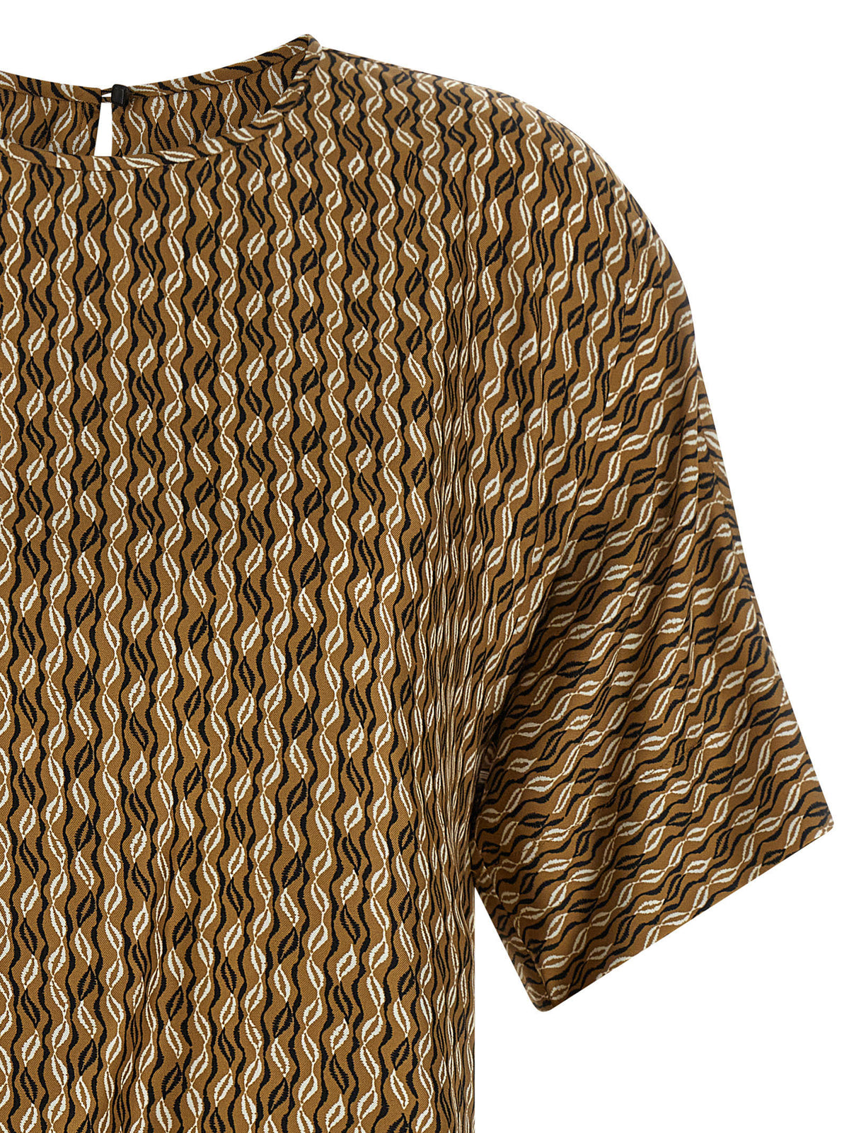Max Mara Brown Silk Blouse