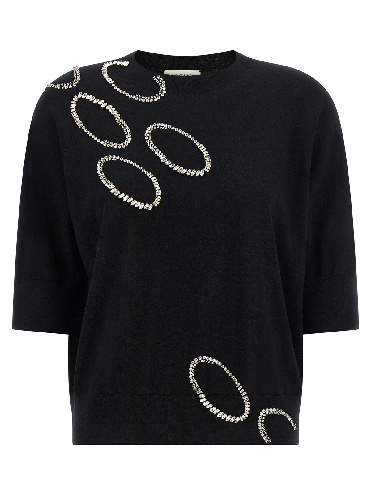 Dries Van Noten Black Merino Wool Cardigan