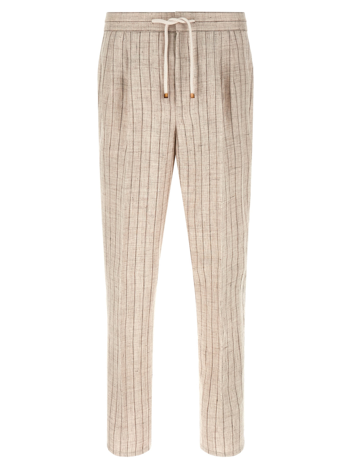 Brunello Cucinelli Beige Linen Casual Pants