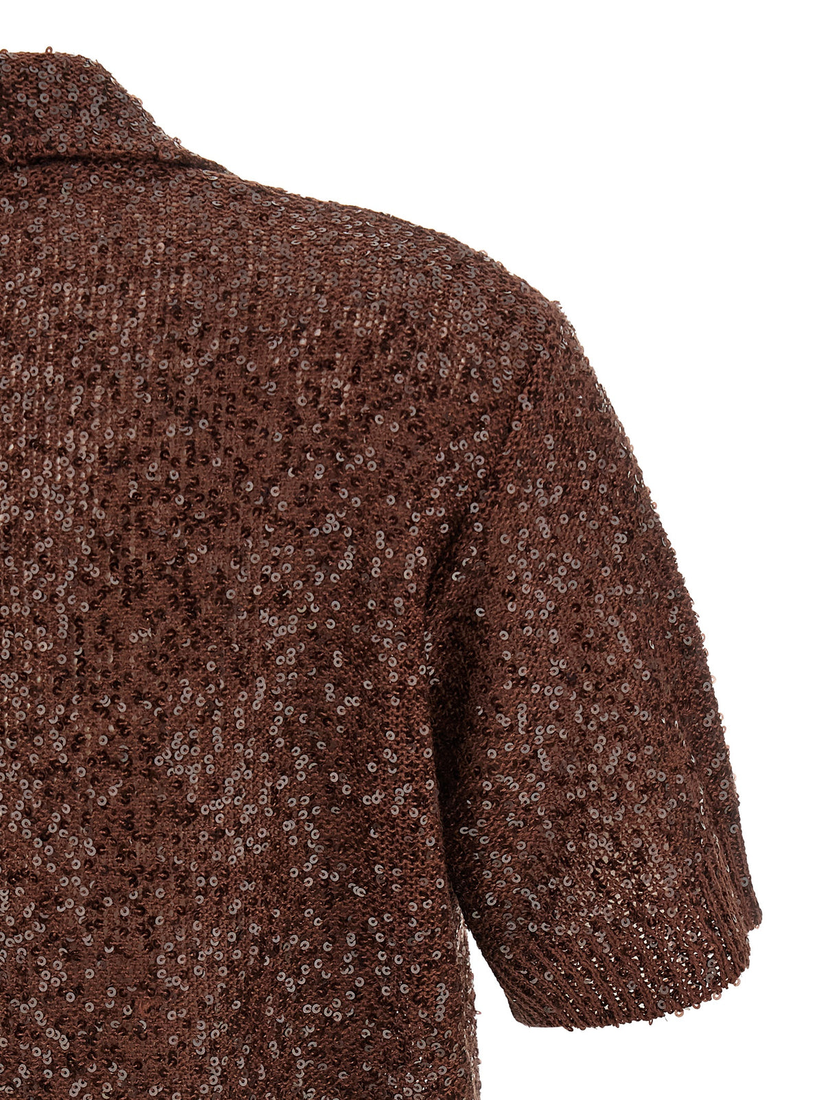 Brunello Cucinelli Brown Linen Polo Shirt