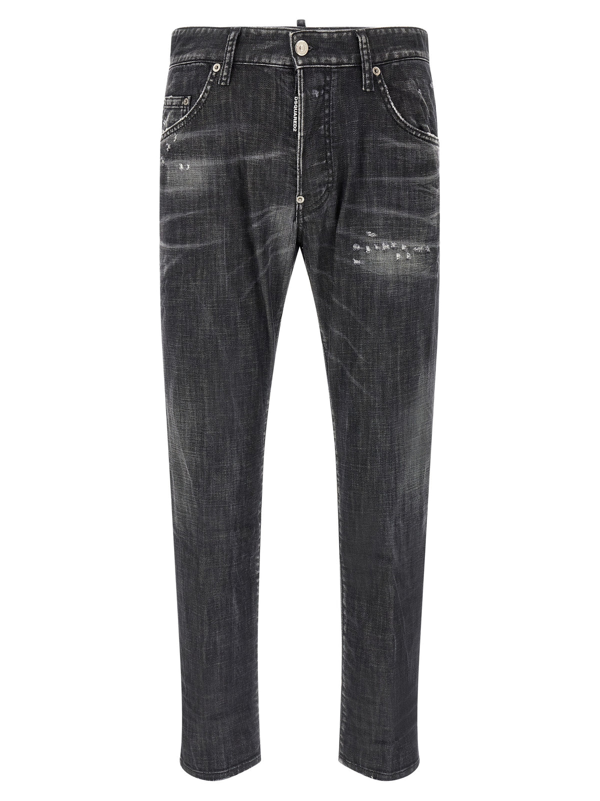 Dsquared² Gray Cotton Relaxed Fit Jeans