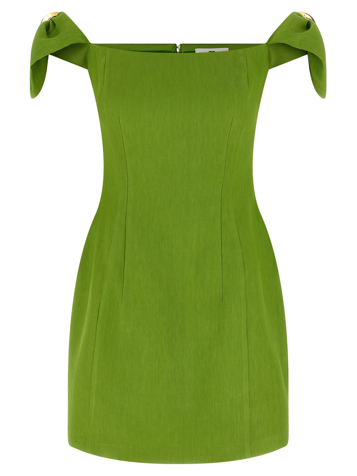 Elisabetta Franchi Bicolor Linen Short Dress