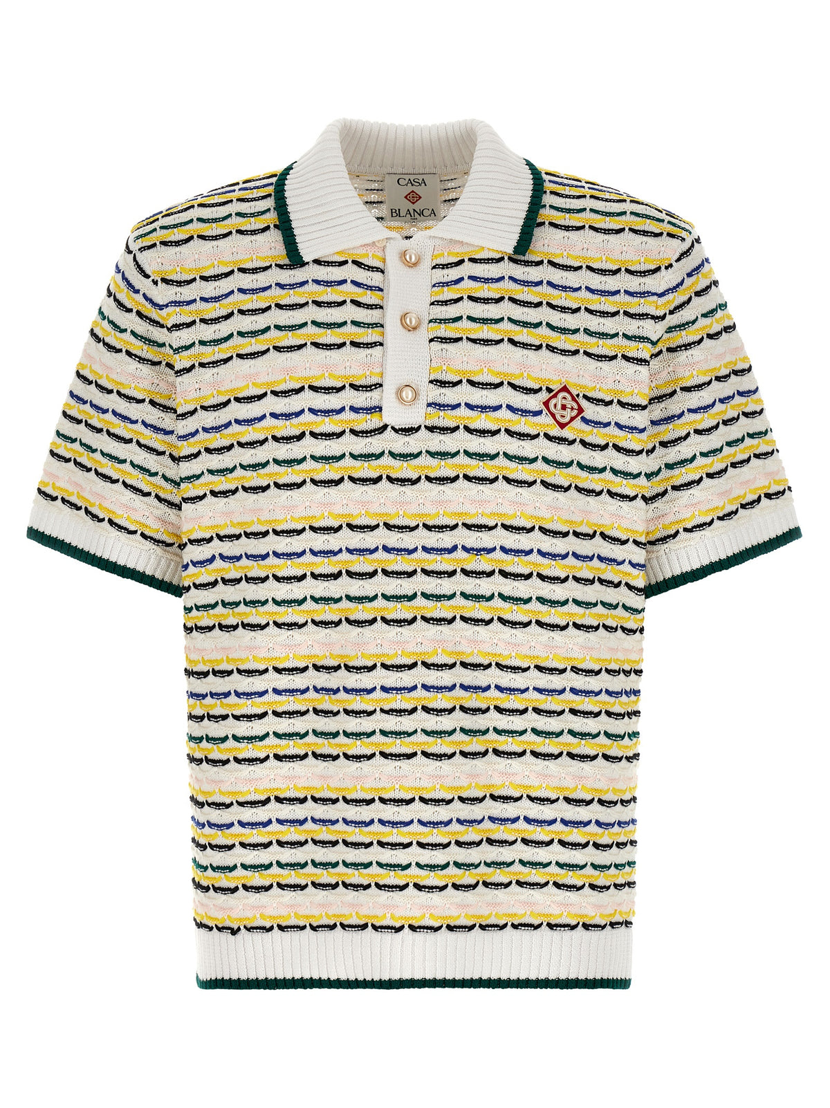 Casablanca Multicolor Cotton Polo Shirt
