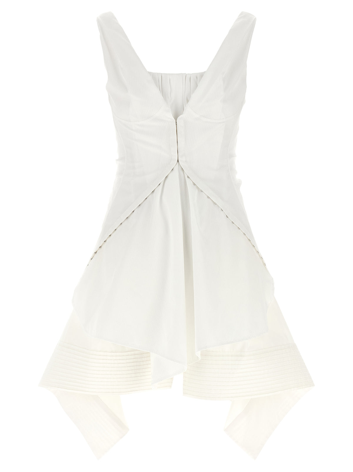 Alexander McQueen White Cotton Short Dress