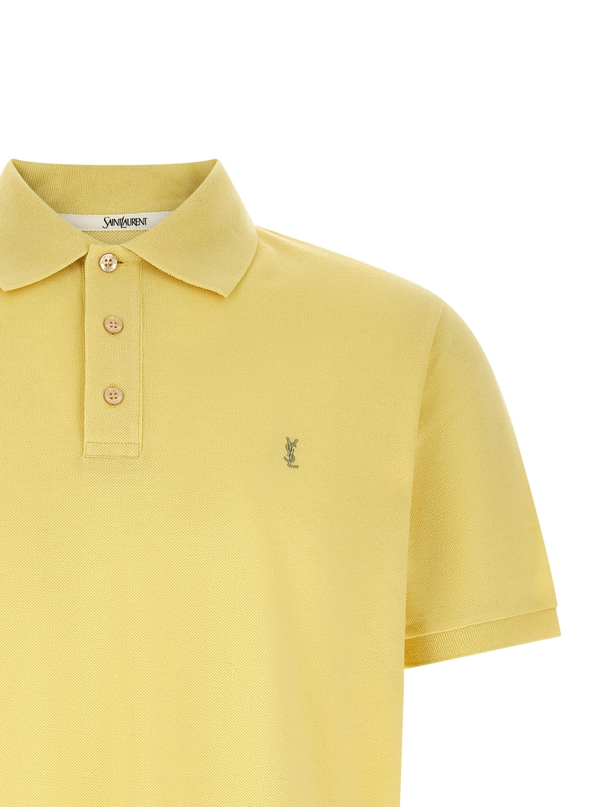 Saint Laurent Bicolor Cotton Polo Shirt