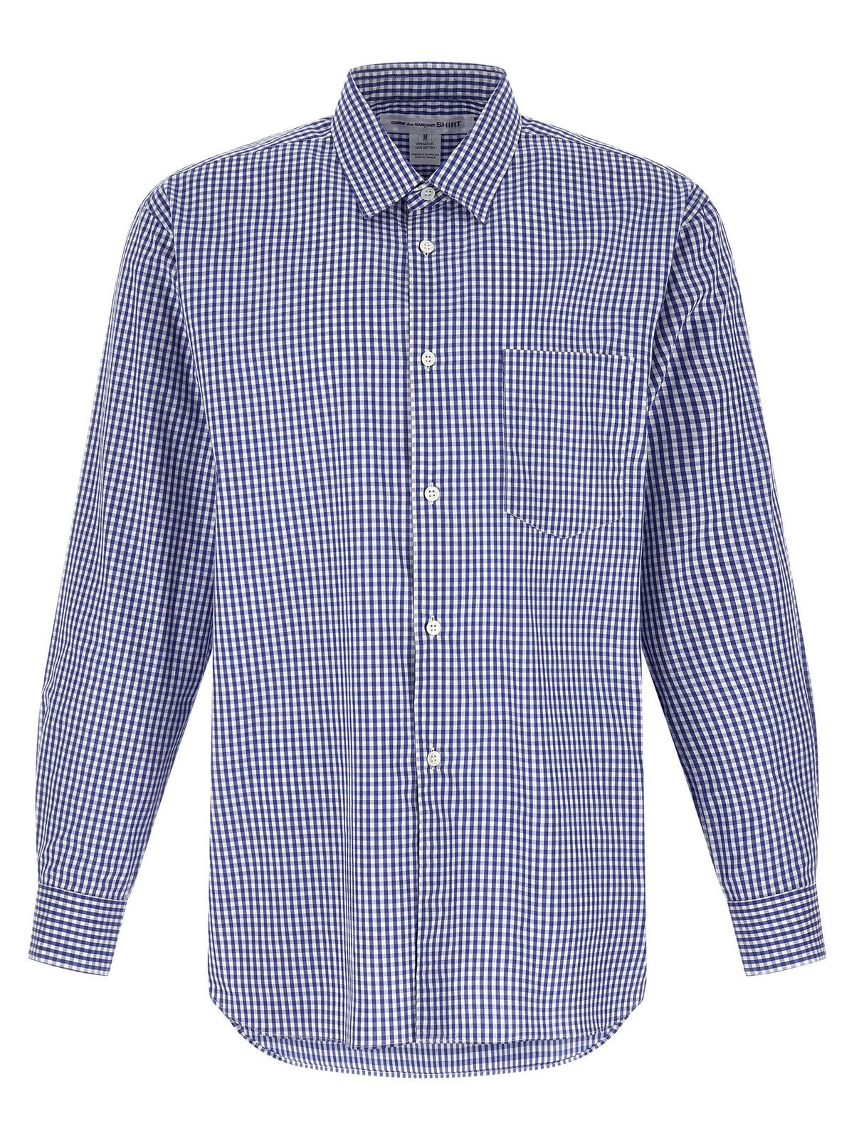 Comme Des Garçons Blue Cotton Blouse