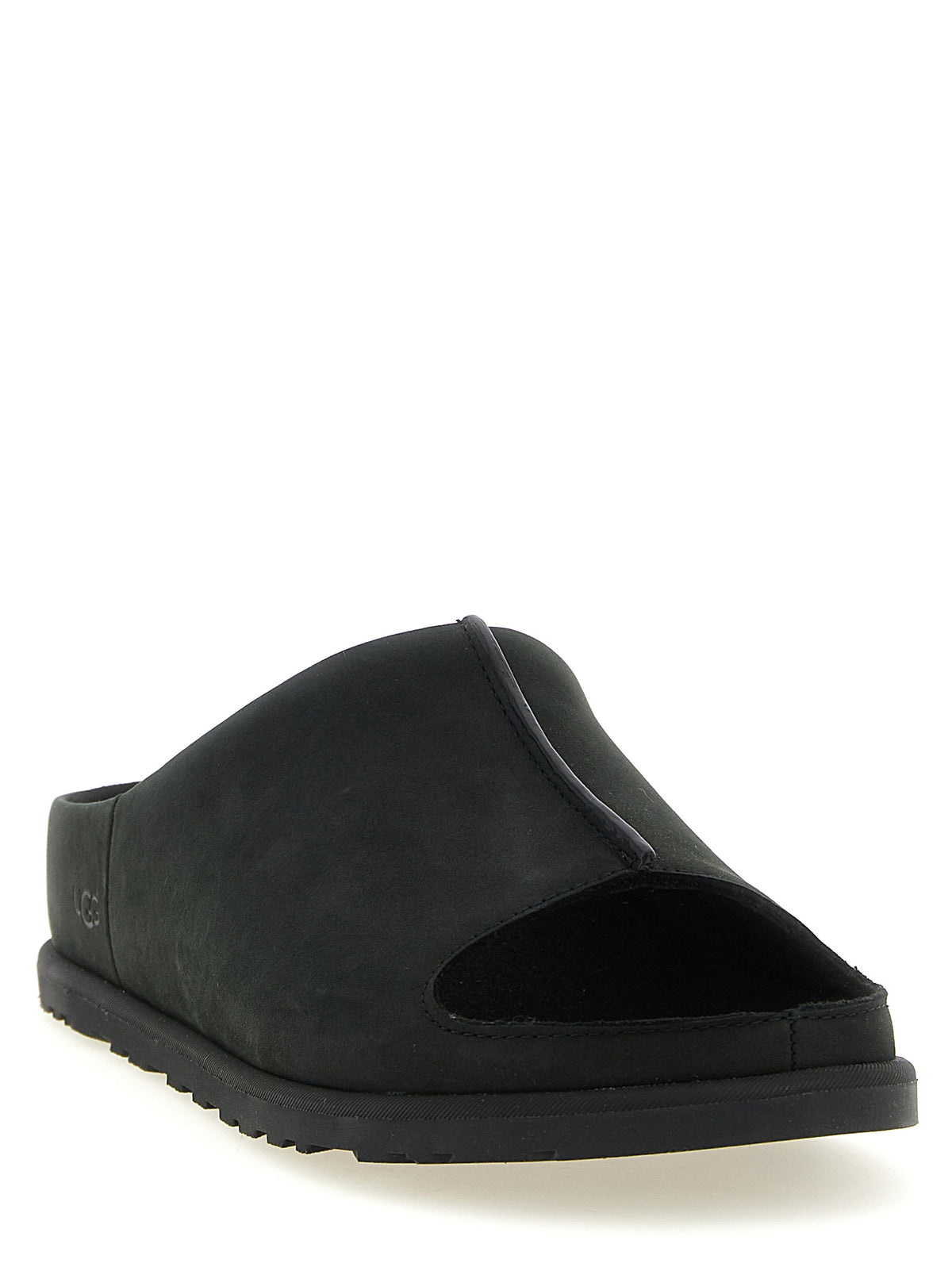 UGG Black Leather Slides