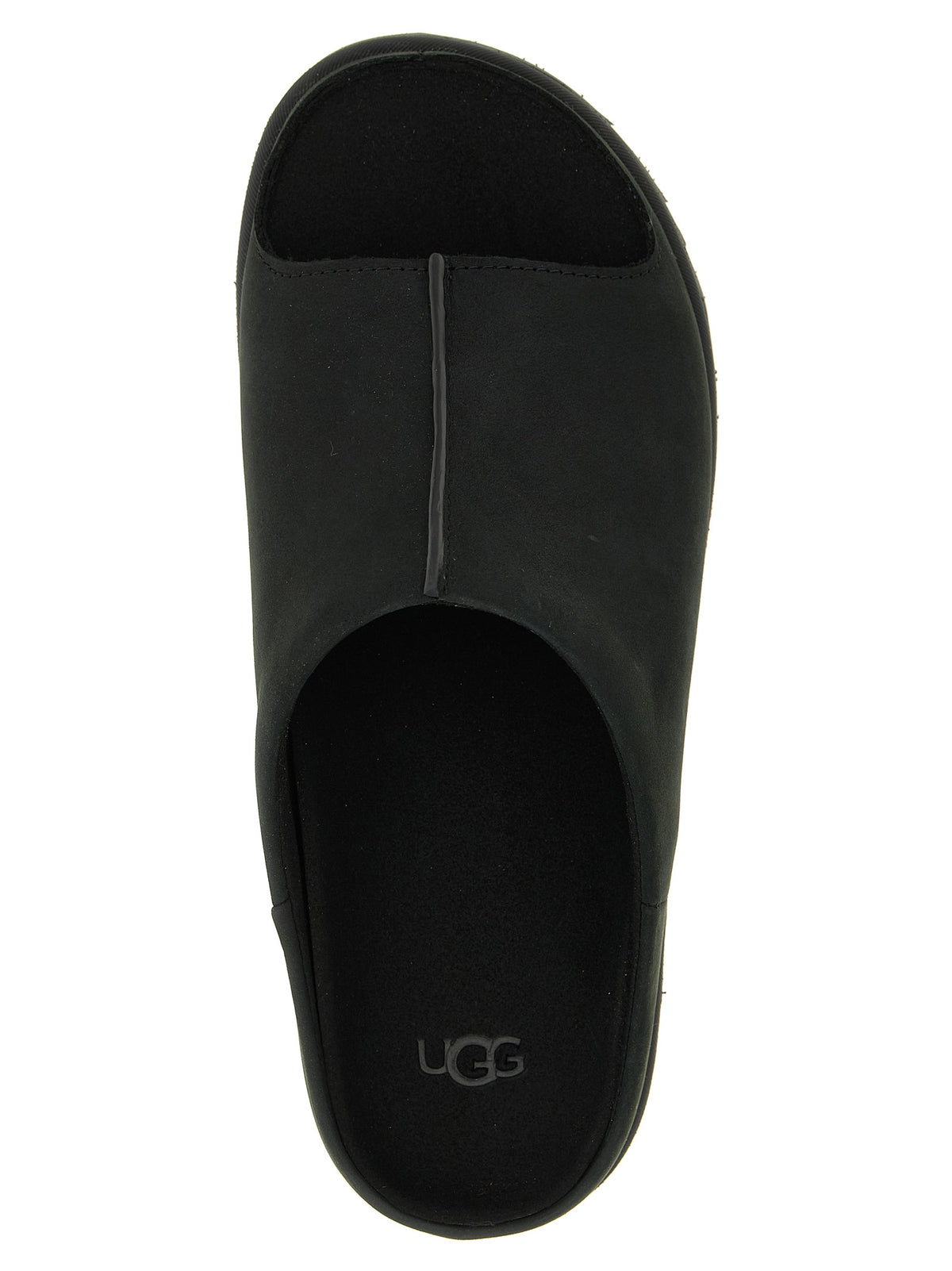 UGG Black Leather Slides