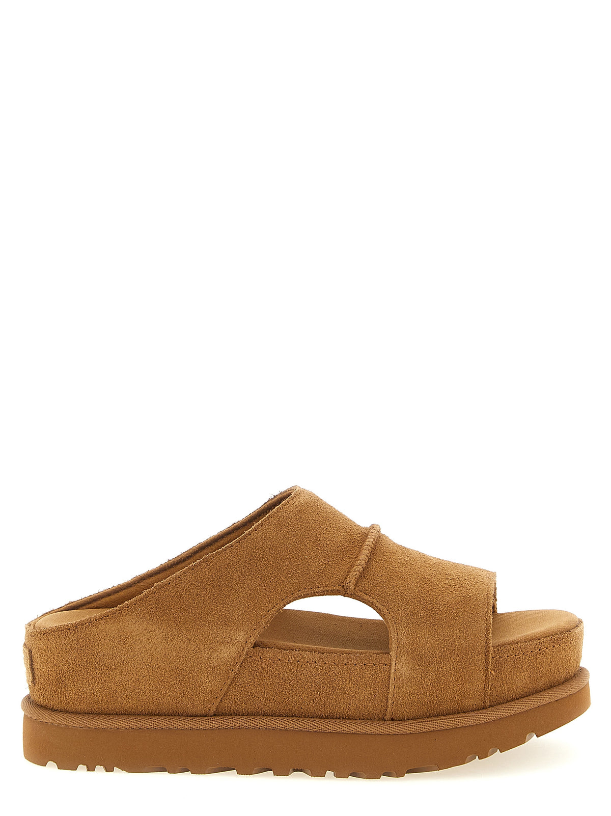 UGG Brown Leather Slides
