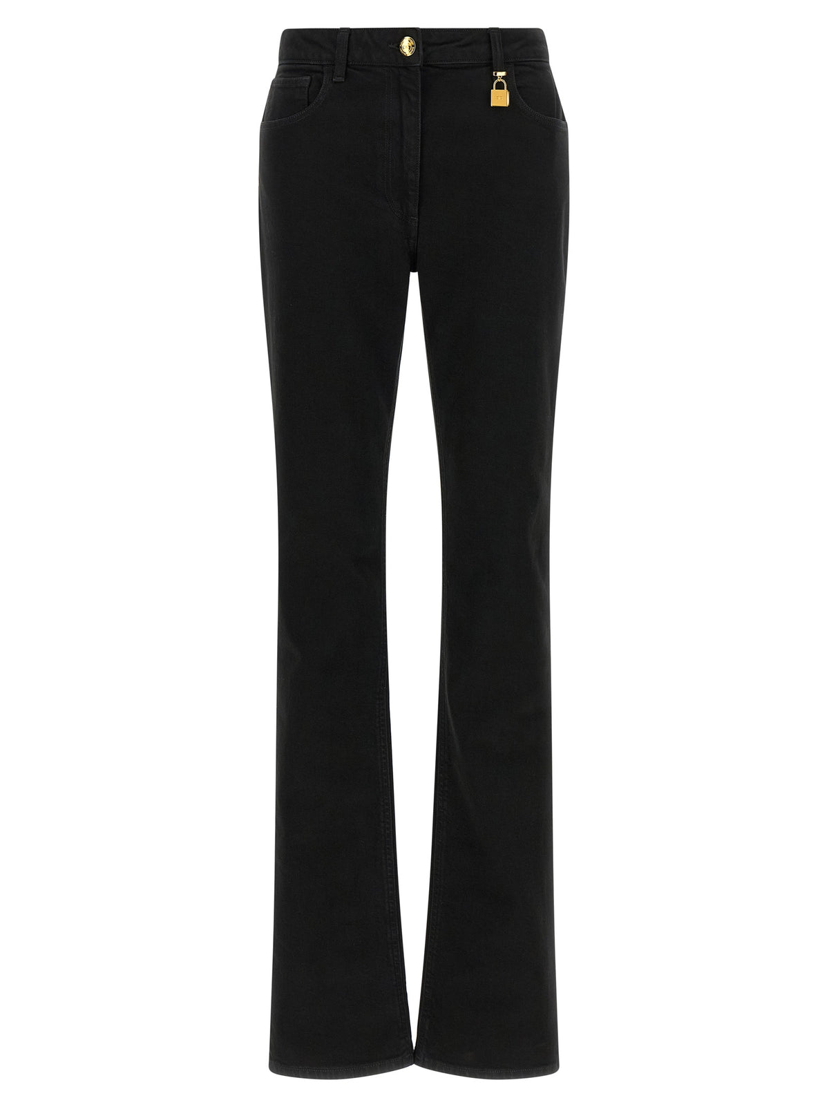 Elisabetta Franchi Black Cotton Flared Jeans