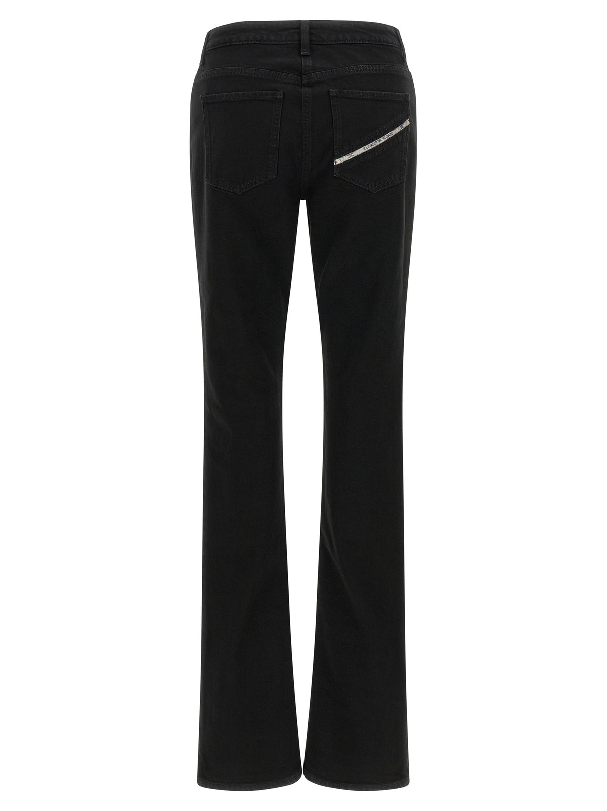 Elisabetta Franchi Black Cotton Flared Jeans