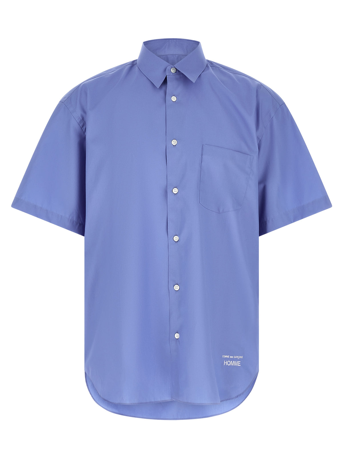 Comme Des Garçons Blue Cotton Blouse