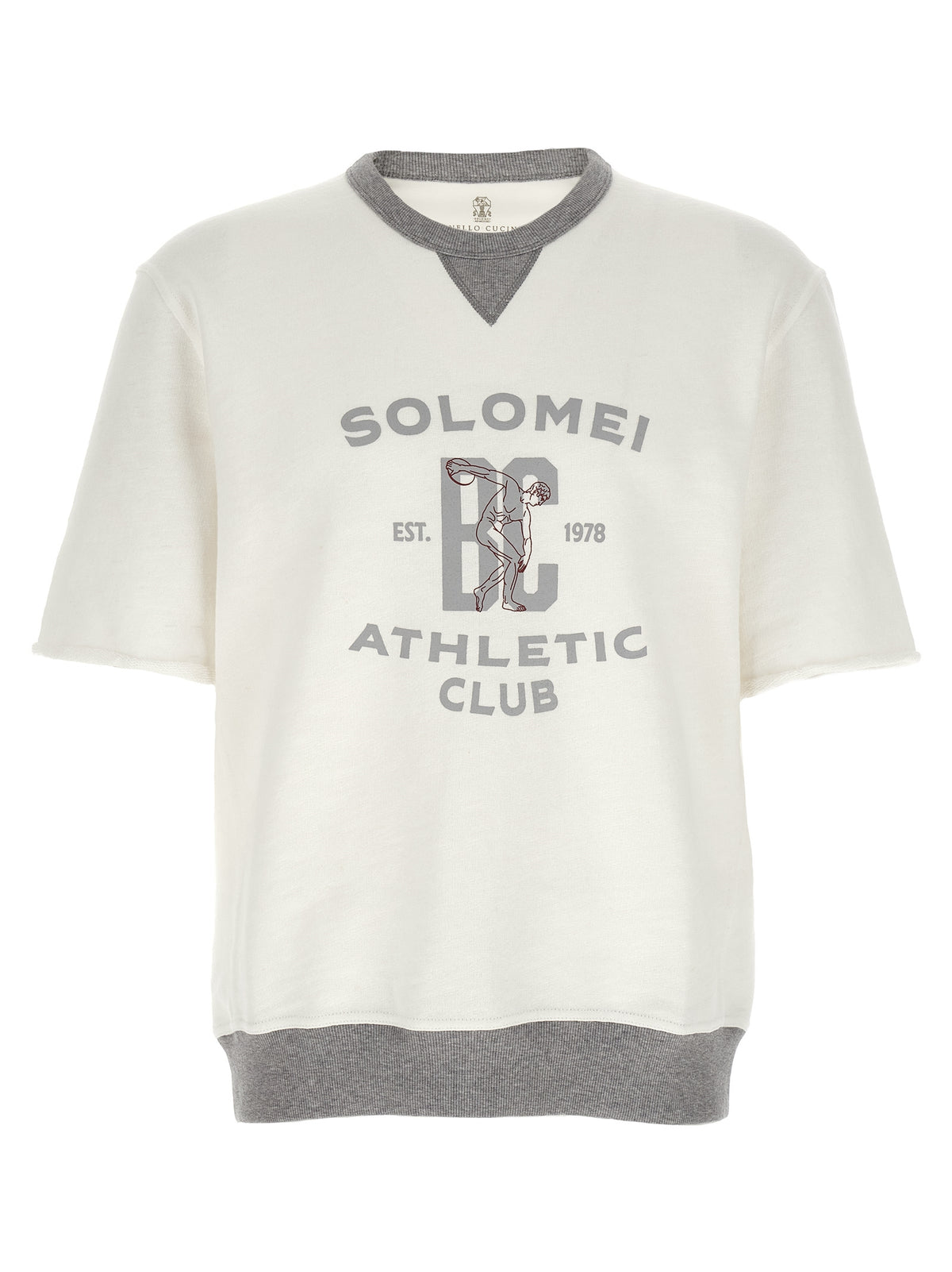 Brunello Cucinelli White Cotton Sweatshirt
