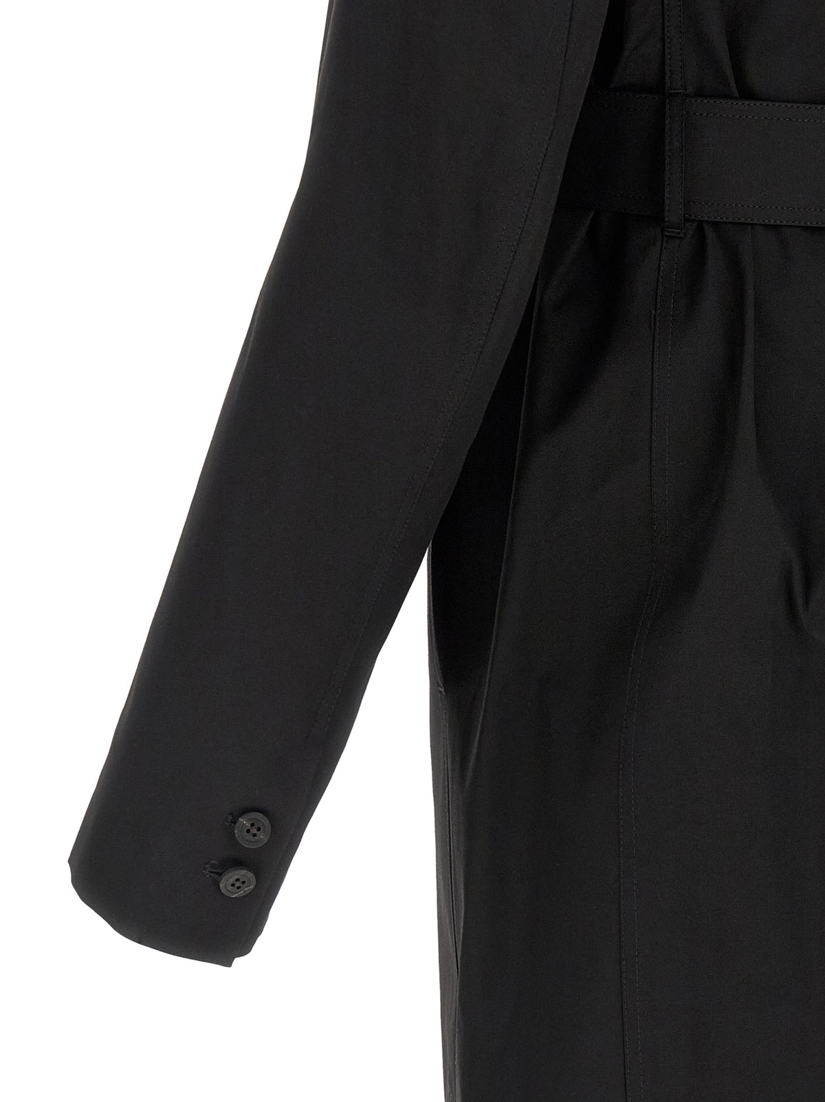 Rick Owens Black Cotton Coat