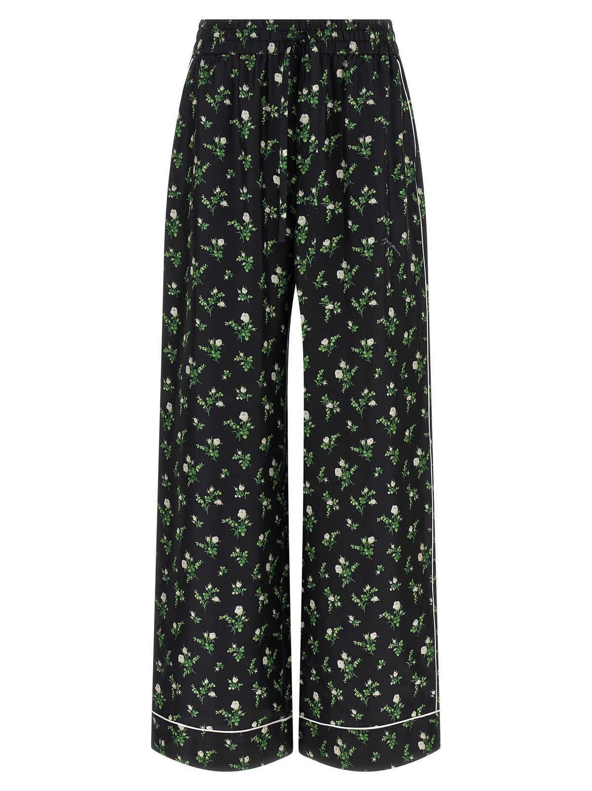 Dolce & Gabbana Black Silk Casual Pants