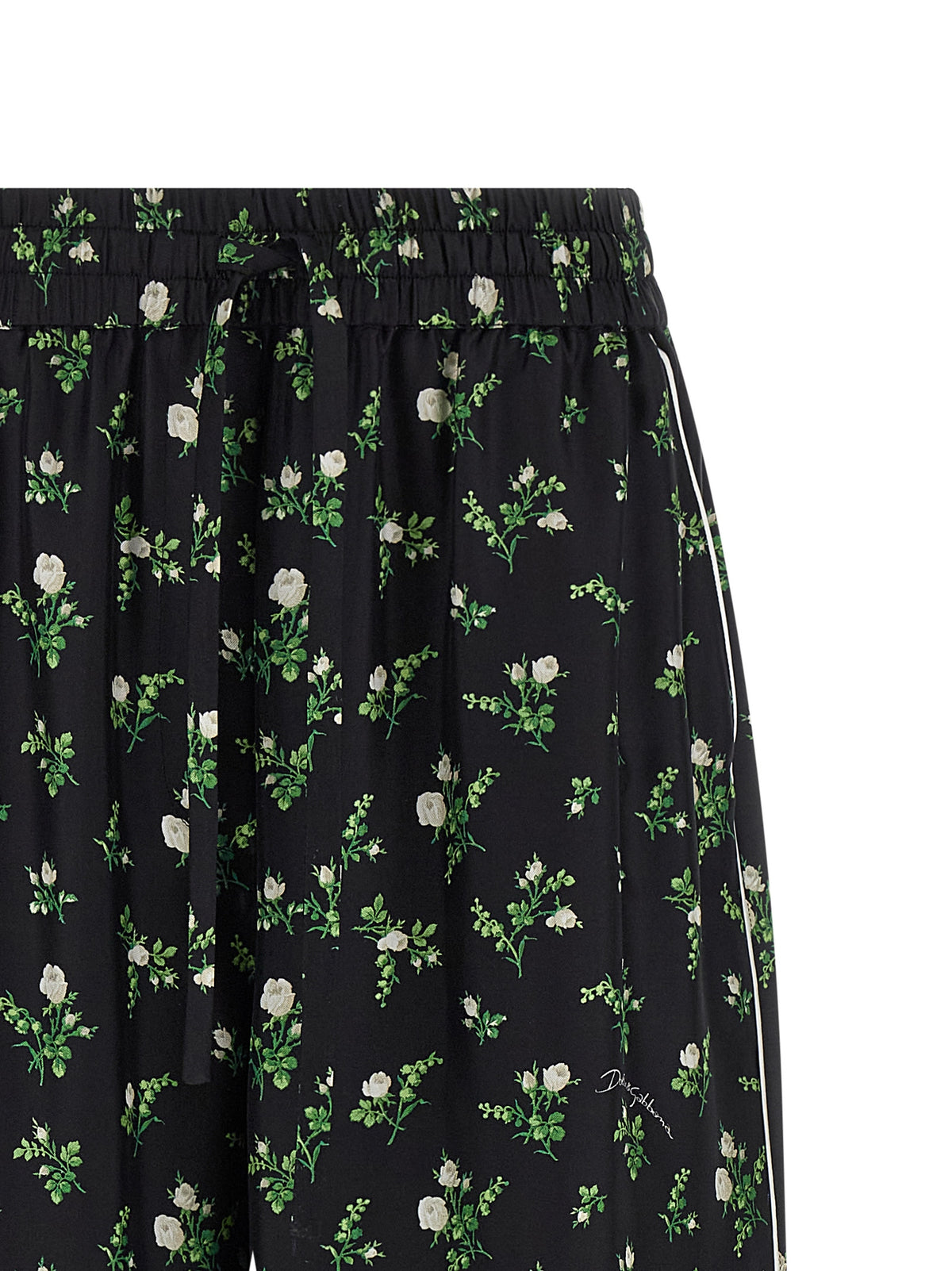 Dolce & Gabbana Black Silk Casual Pants