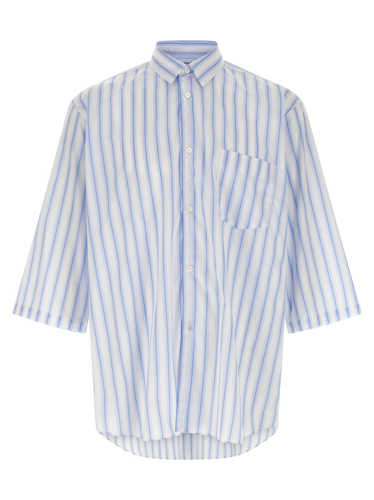 Comme Des Garçons Blue Cotton Blouse