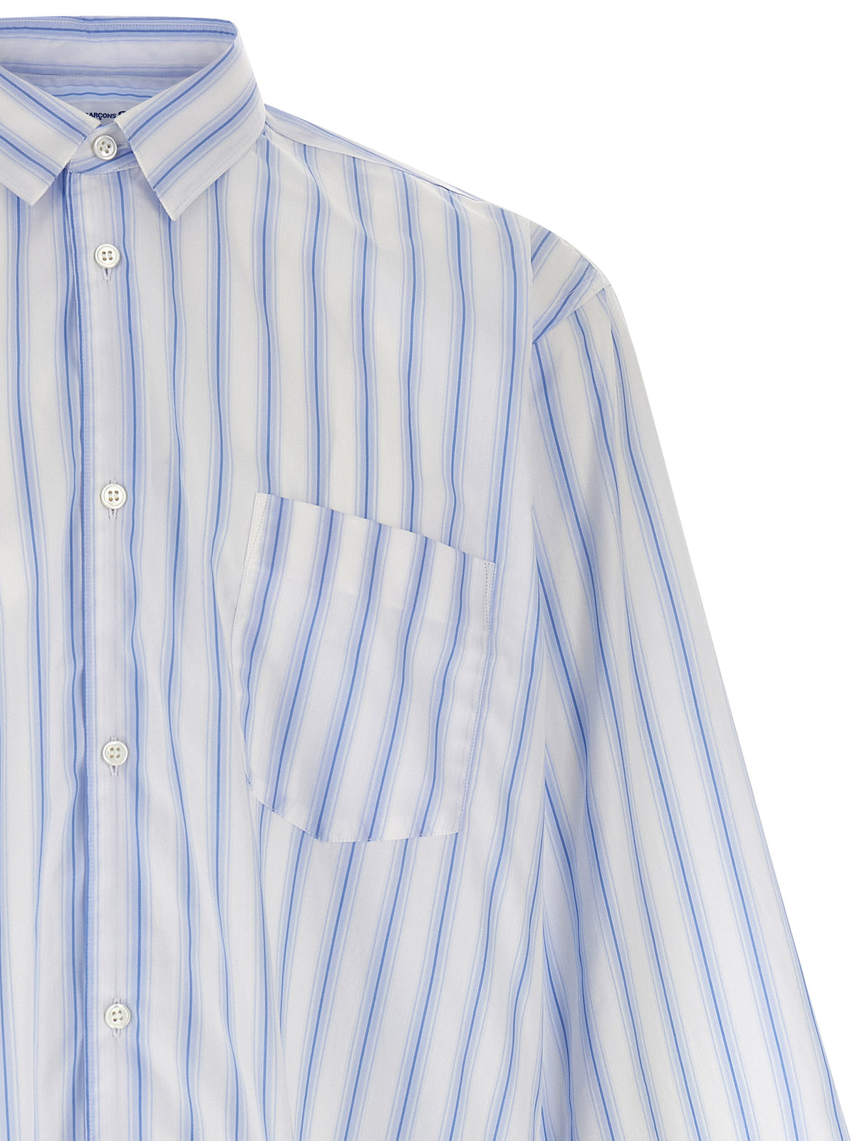 Comme Des Garçons Blue Cotton Blouse