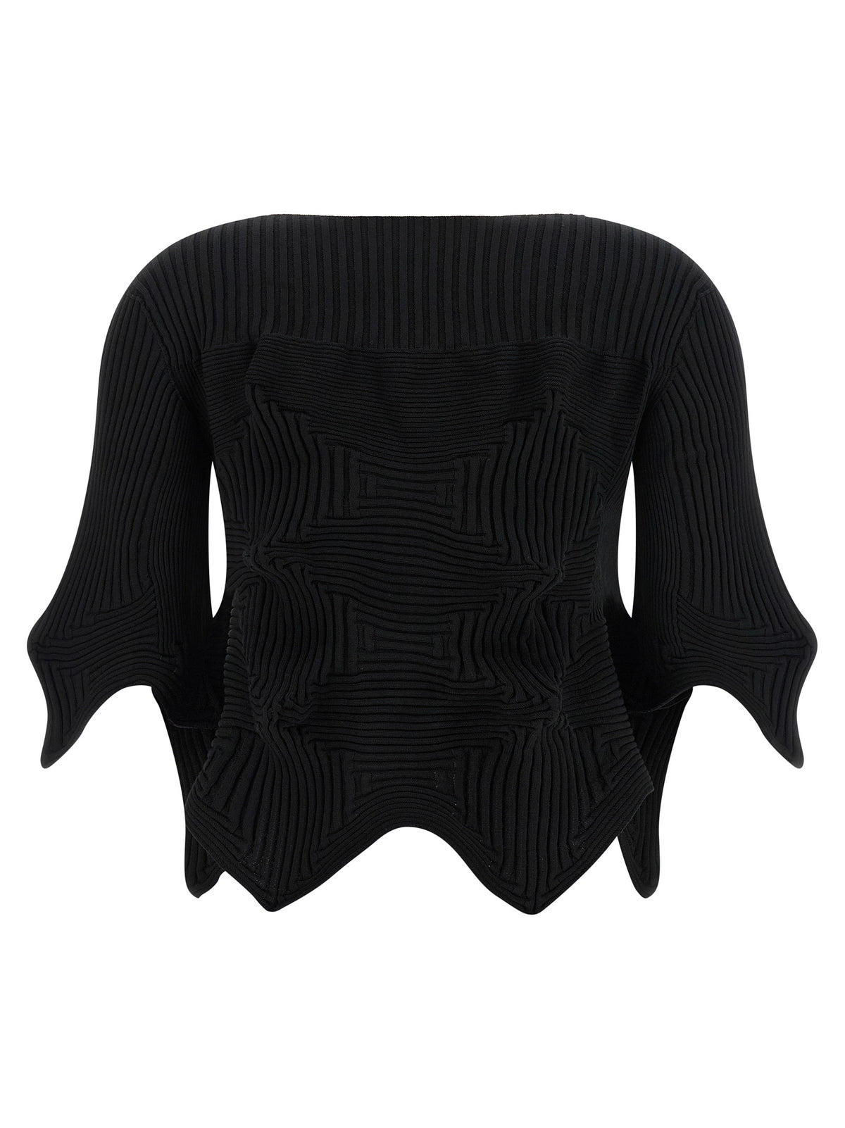 Issey Miyake Black Polyester Blouse