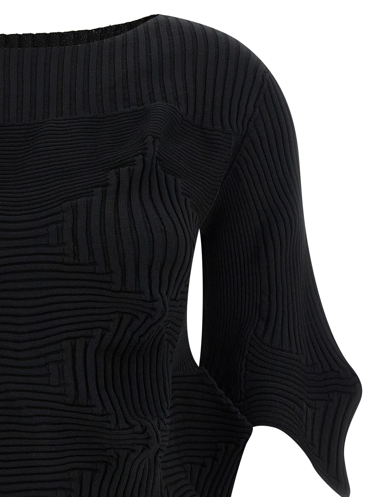 Issey Miyake Black Polyester Blouse