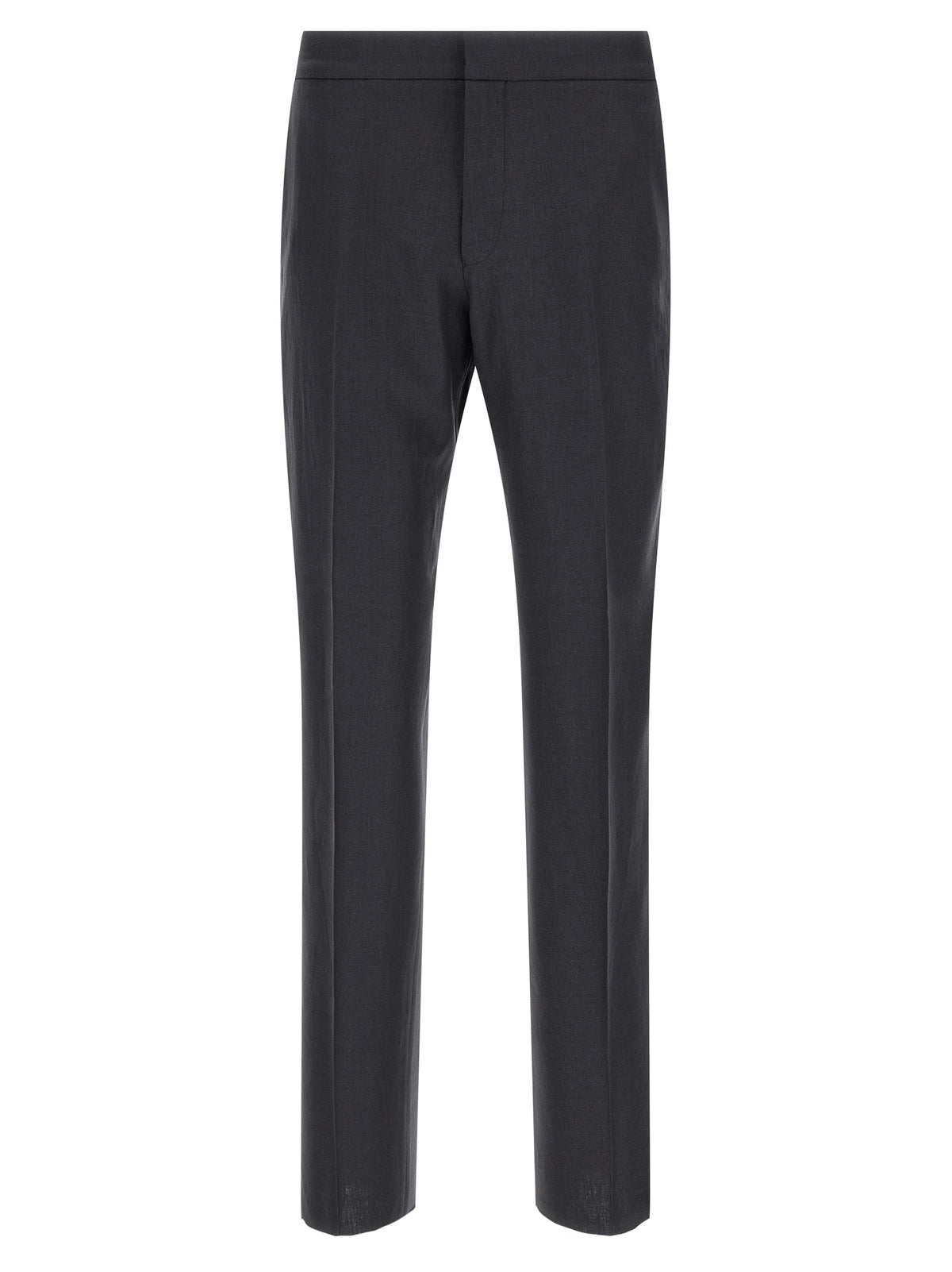 ZEGNA Blue Linen Dress Pants