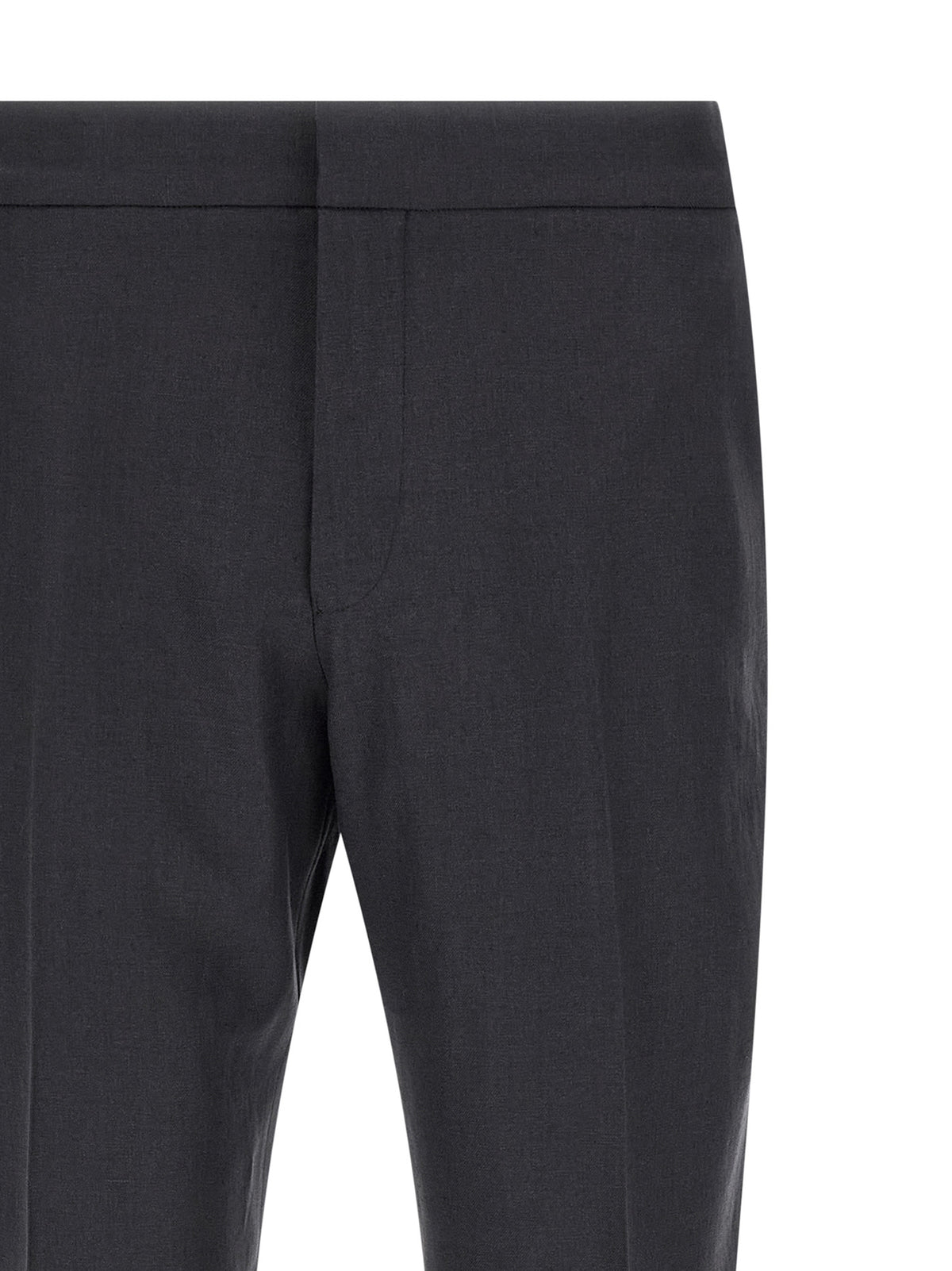 ZEGNA Blue Linen Dress Pants